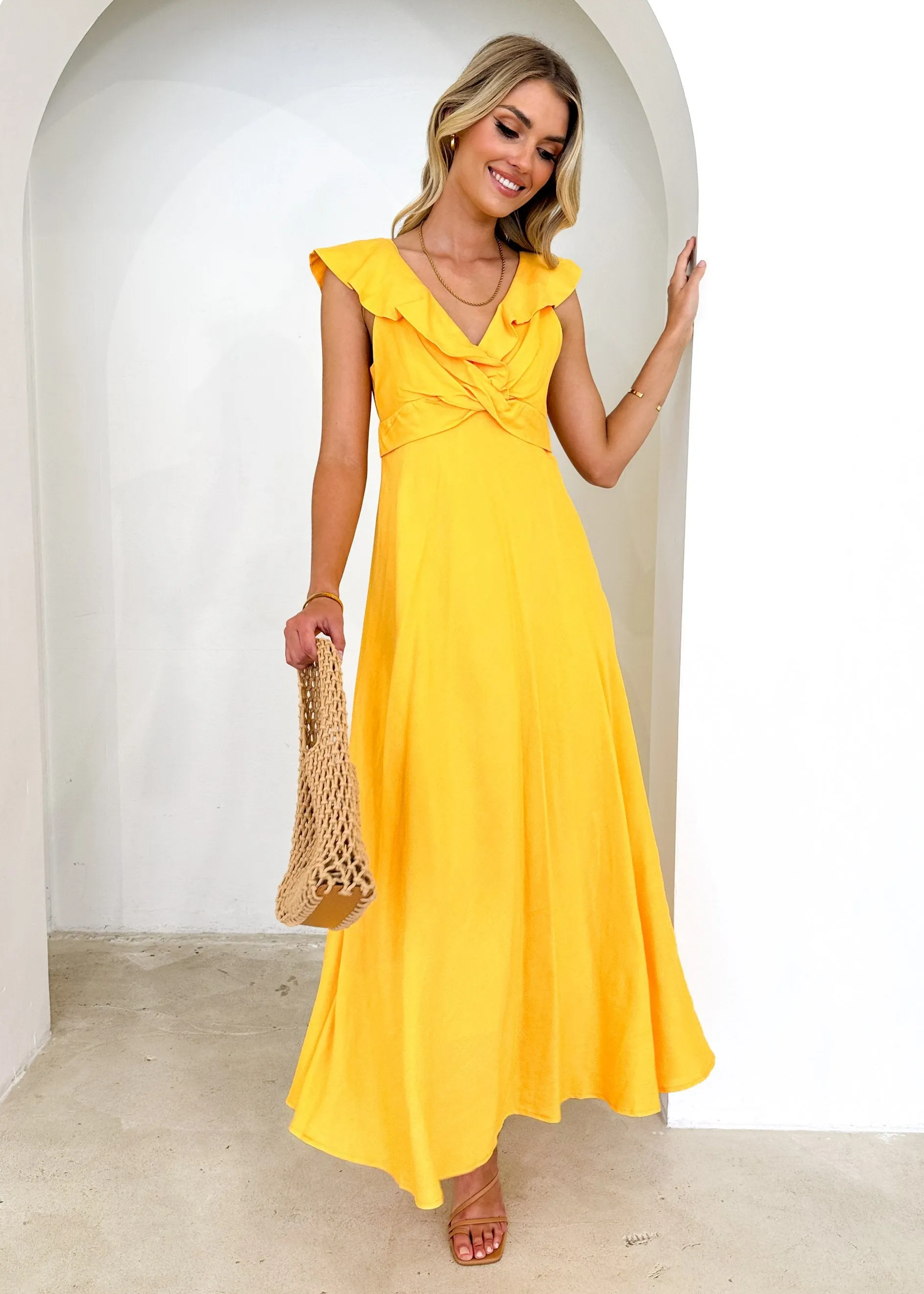 Vasserie Midi Dress - Mango sold by Gingham & Heels