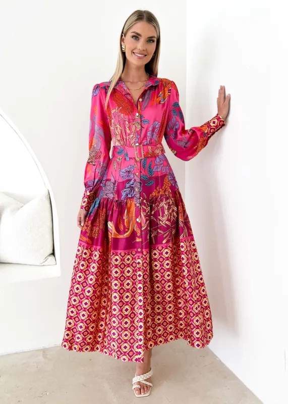 Naira Maxi Dress - Pink Banksia sold by Gingham & Heels