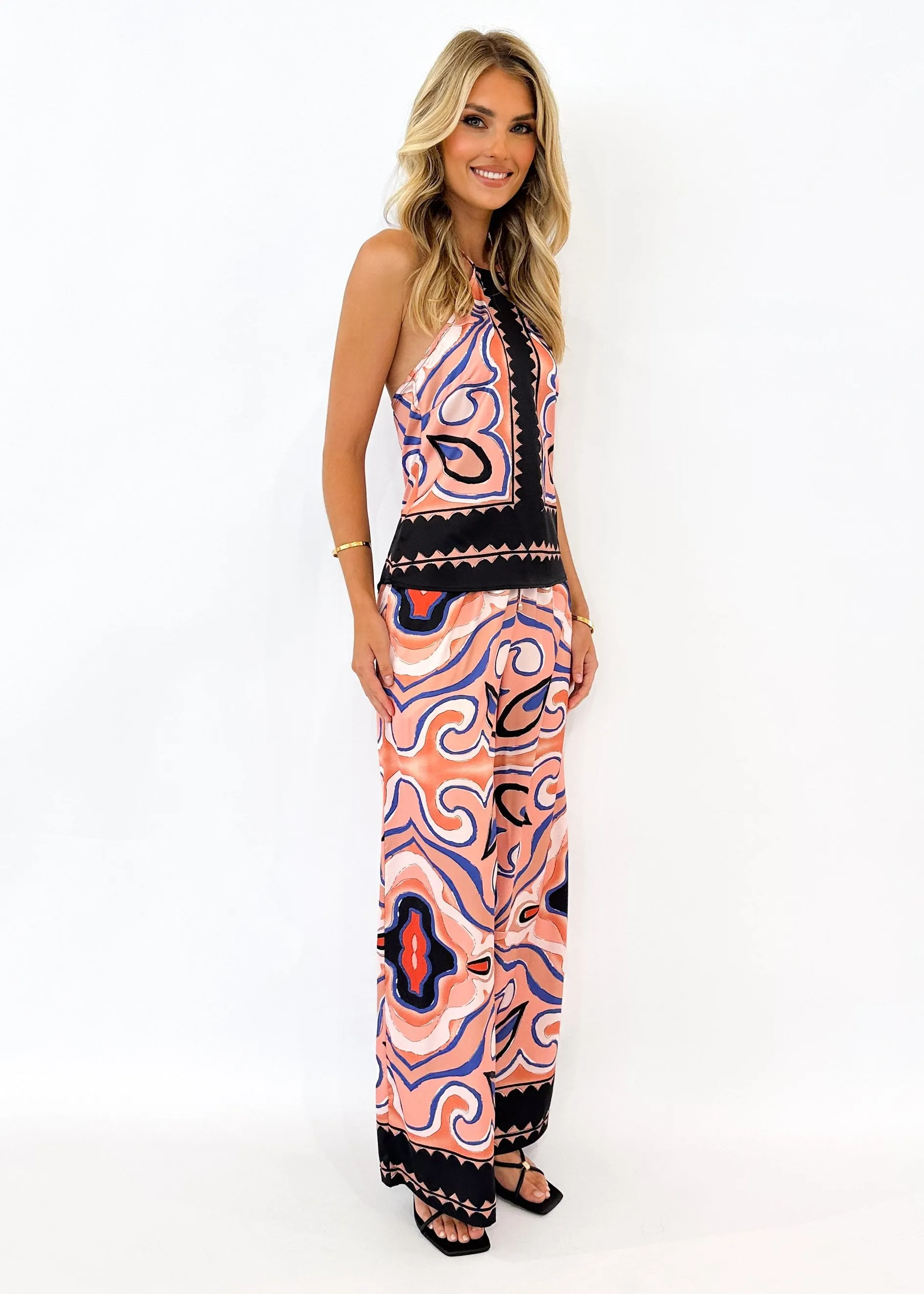 Jayslo Halter Top - Peach Swirl sold by Gingham & Heels product image thumbnail 4