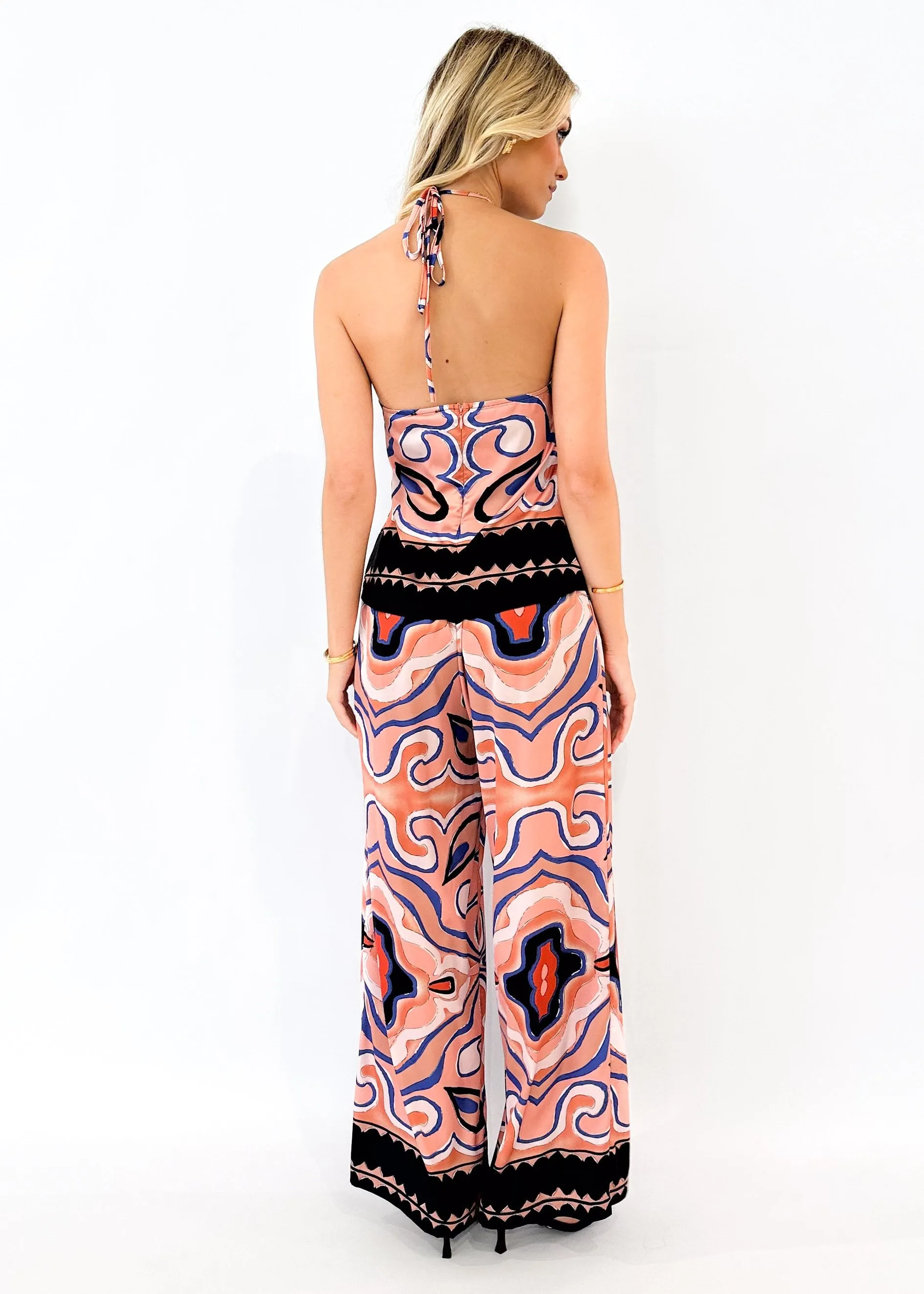 Jayslo Halter Top - Peach Swirl sold by Gingham & Heels product image thumbnail 5