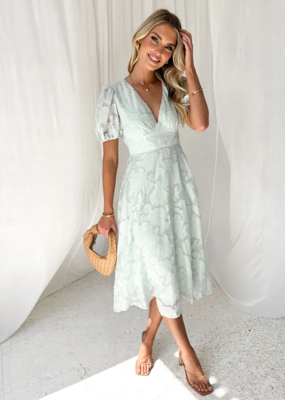Allegroe Midi Dress - Mint sold by Gingham & Heels