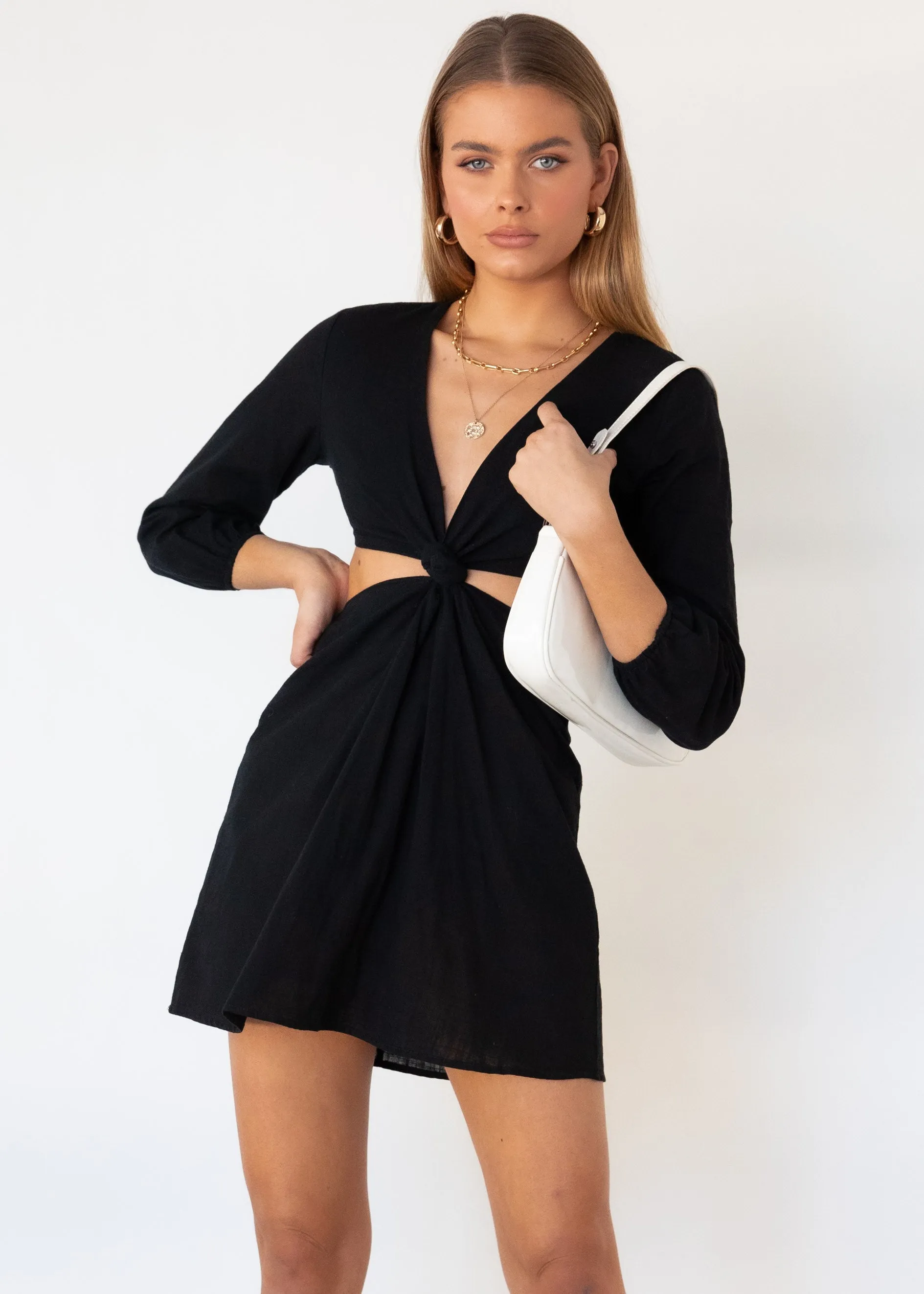 Walters Cut Out Dress - Black sold by Gingham & Heels