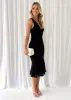 Rinley Midi Dress - Black sold by Gingham & Heels