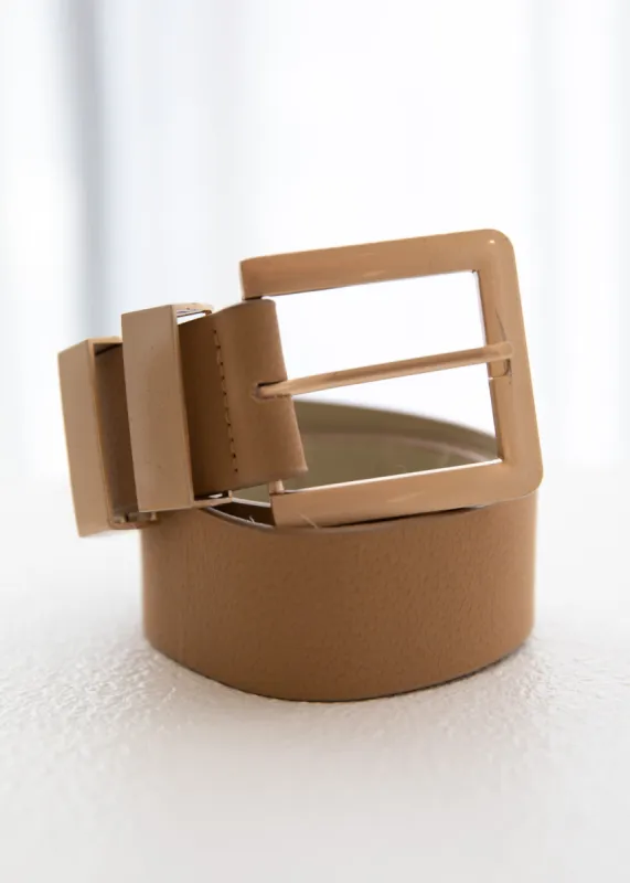 Buckle Up Belt - Nude sold by Gingham & Heels