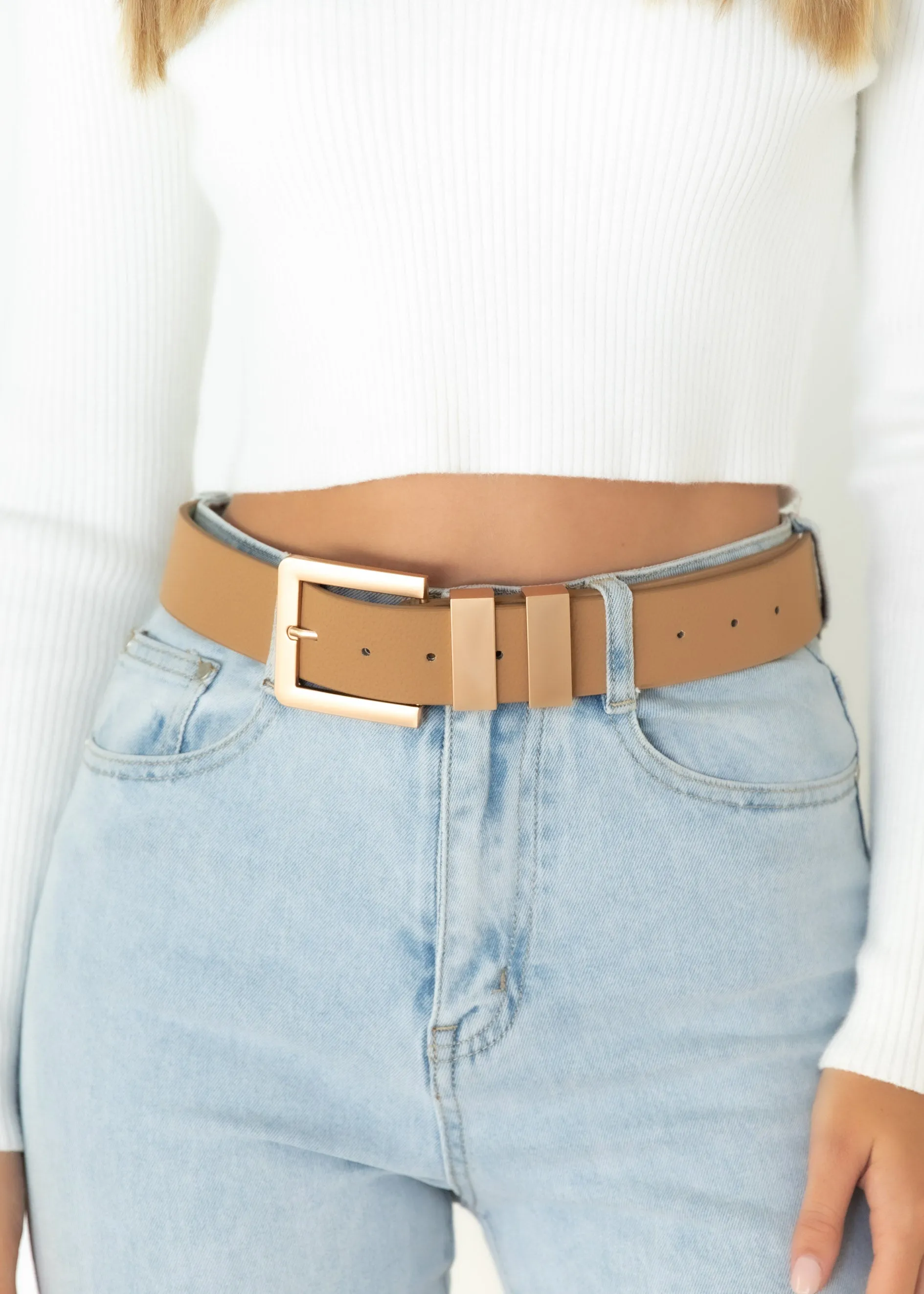 Buckle Up Belt - Nude sold by Gingham & Heels product image thumbnail 5