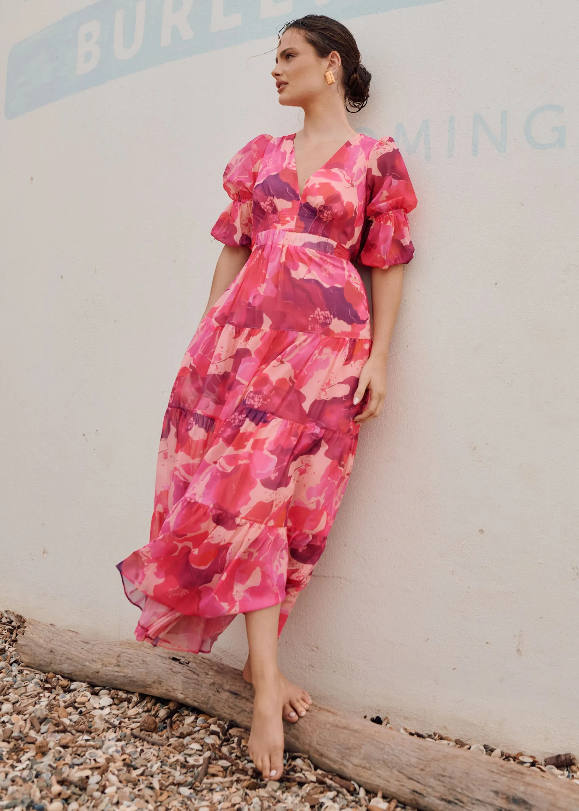 Armella Maxi Dress - Magenta Rush sold by Gingham & Heels product image thumbnail 3