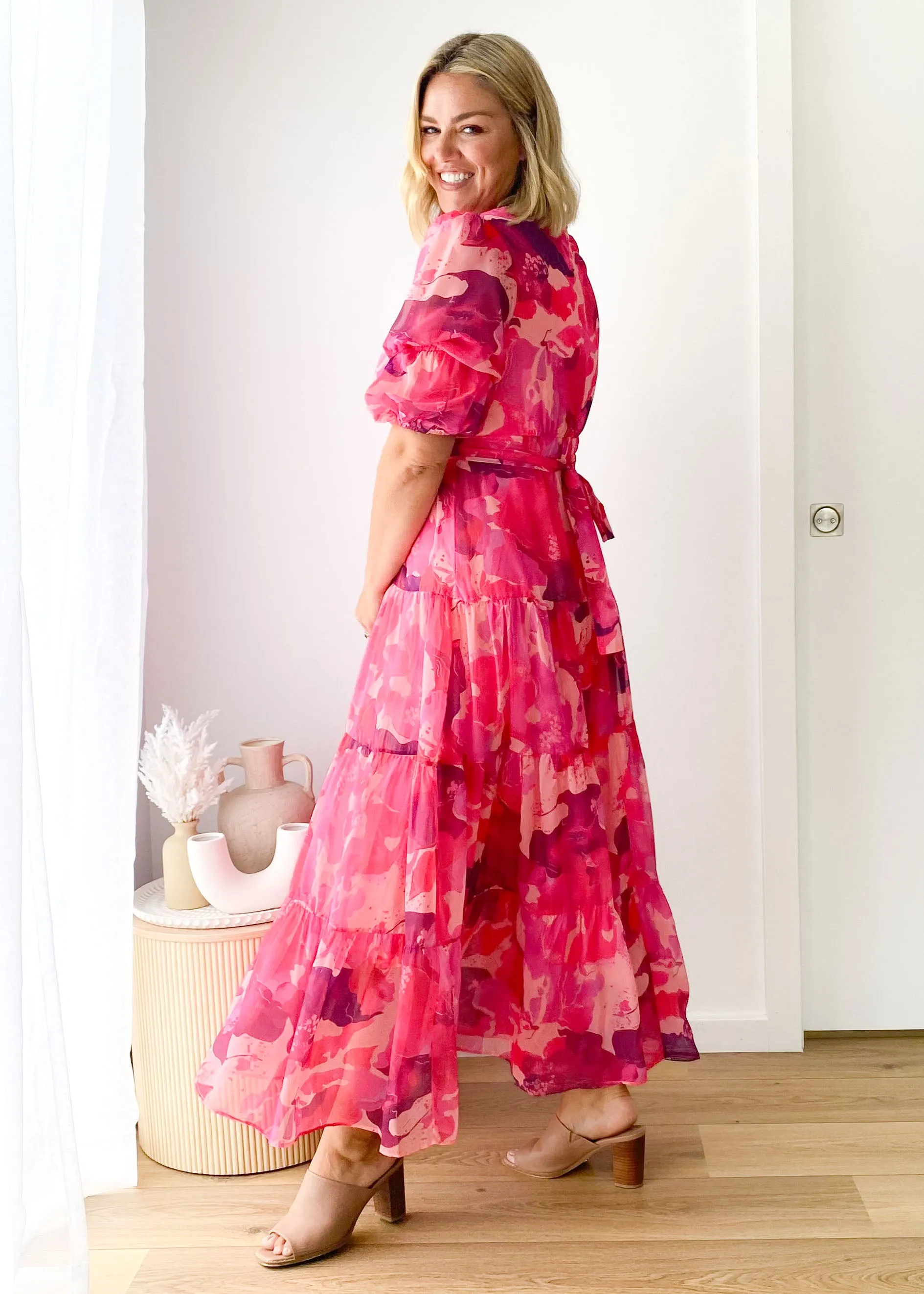 Armella Maxi Dress - Magenta Rush sold by Gingham & Heels product image thumbnail 5