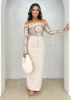 Rita Off Shoulder Top - Moss Mesh sold by Gingham & Heels