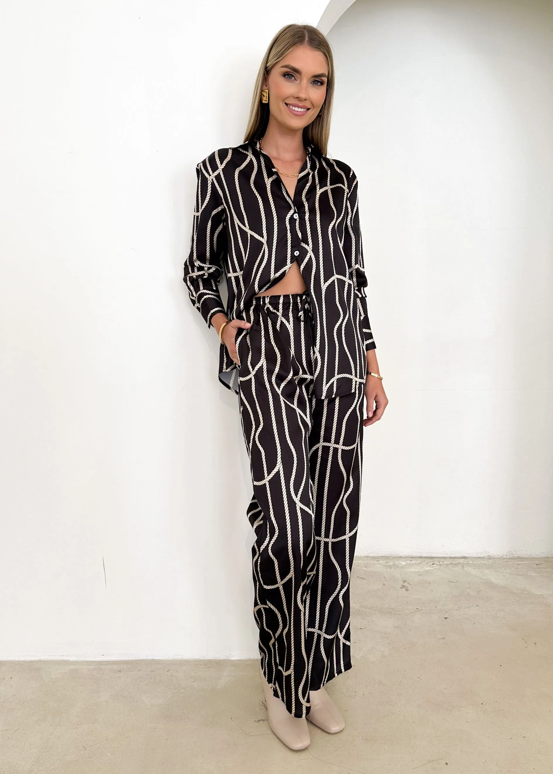 Allasra Pants - Black Rope sold by Gingham & Heels product image thumbnail 4