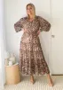 Brigette Maxi Dress - Peach Feather sold by Gingham & Heels