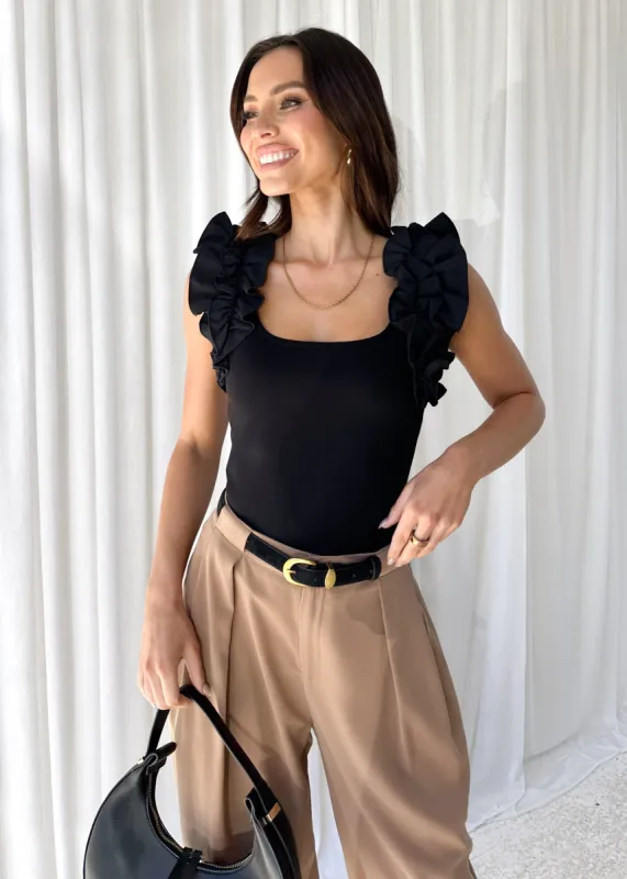 Telana Knit Top - Black sold by Gingham & Heels