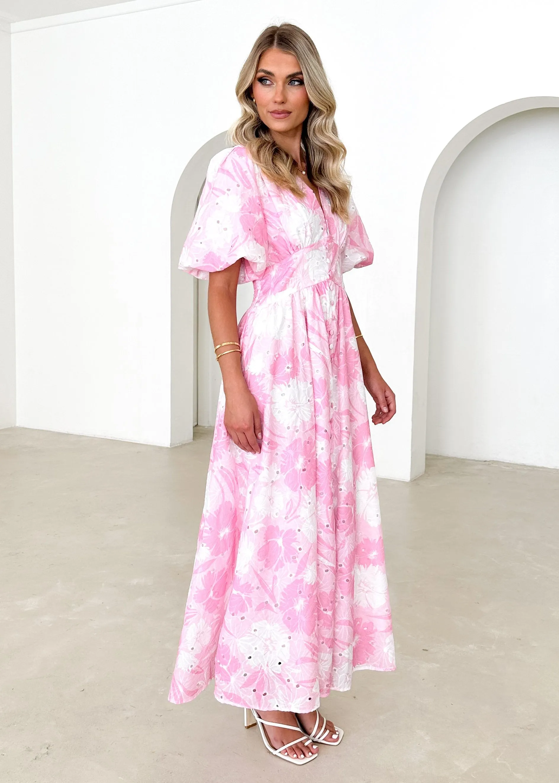 Tover Midi Dress - Pink Floral sold by Gingham & Heels product image thumbnail 4