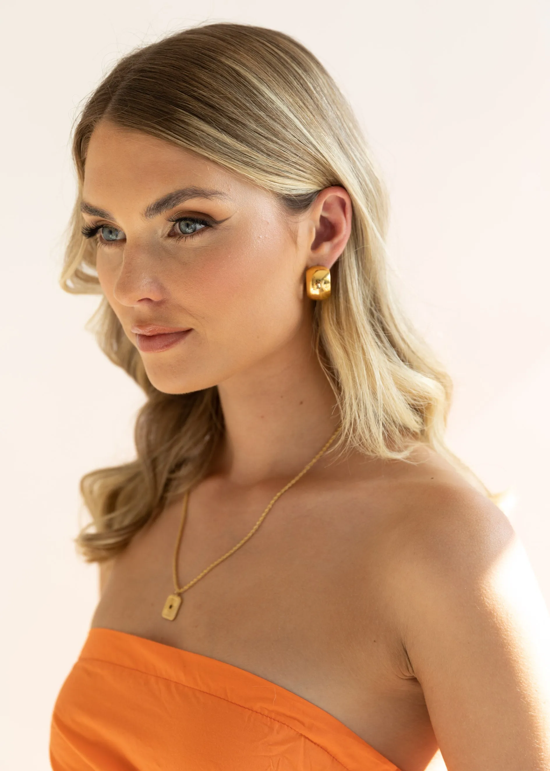 Alto Gold Plated Earrings - Gold sold by Gingham & Heels product image thumbnail 4