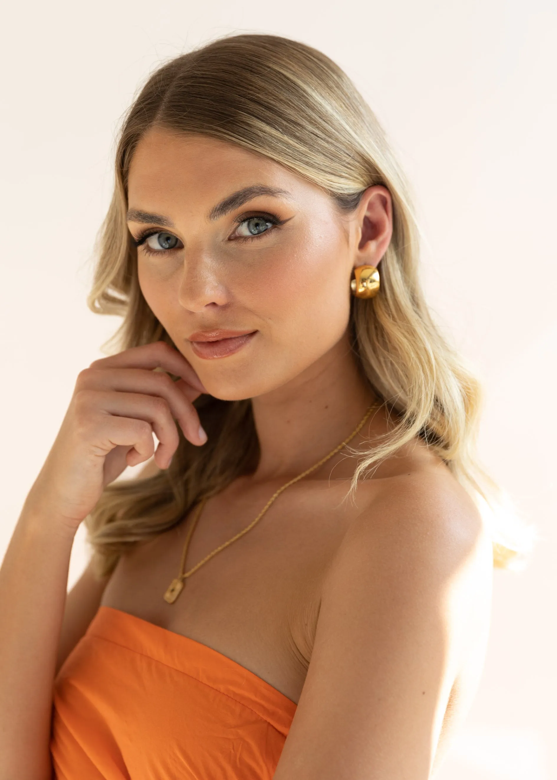 Alto Gold Plated Earrings - Gold sold by Gingham & Heels product image thumbnail 3