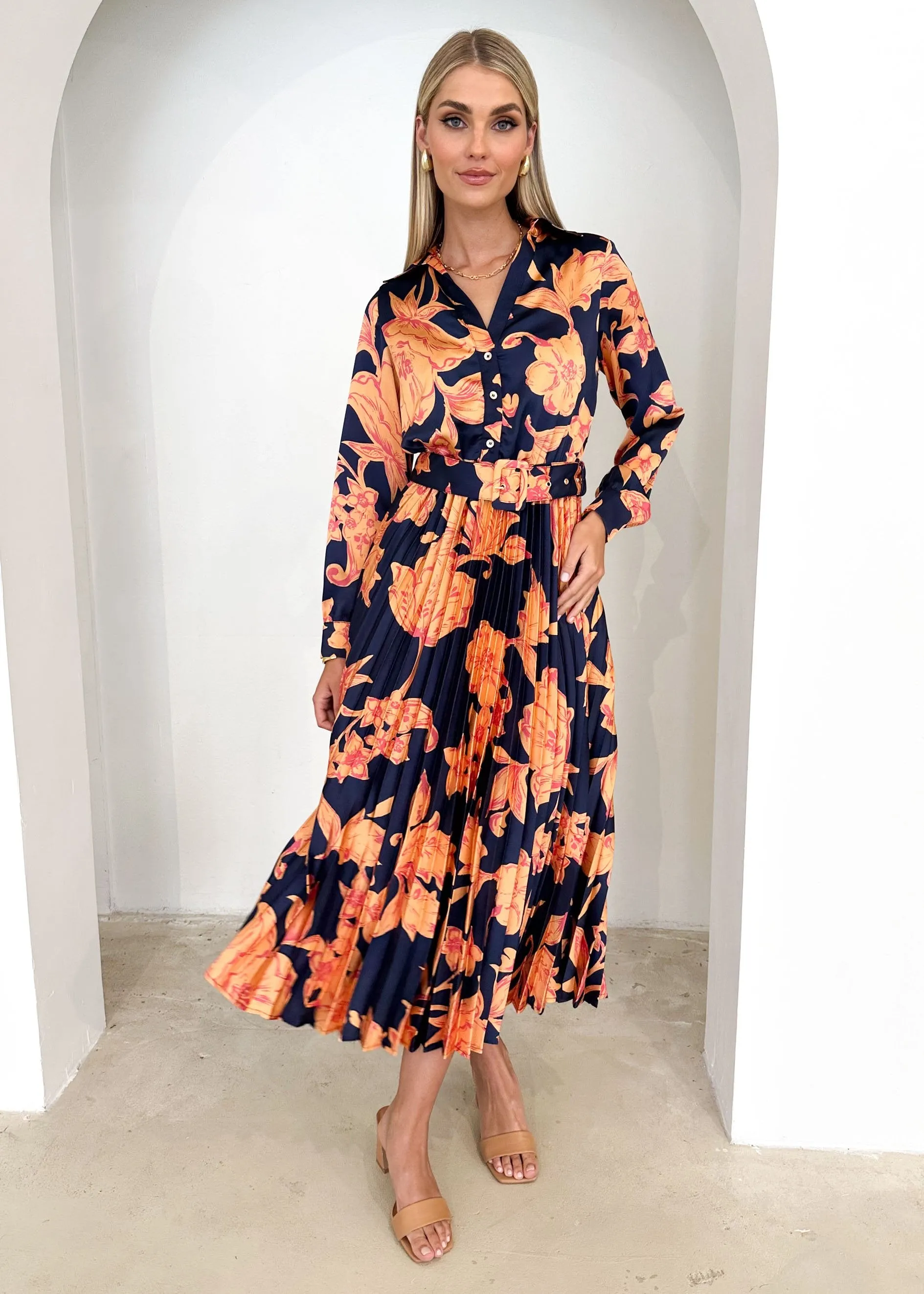 Cardra Midi Dress - Midnight Amber sold by Gingham & Heels product image thumbnail 5