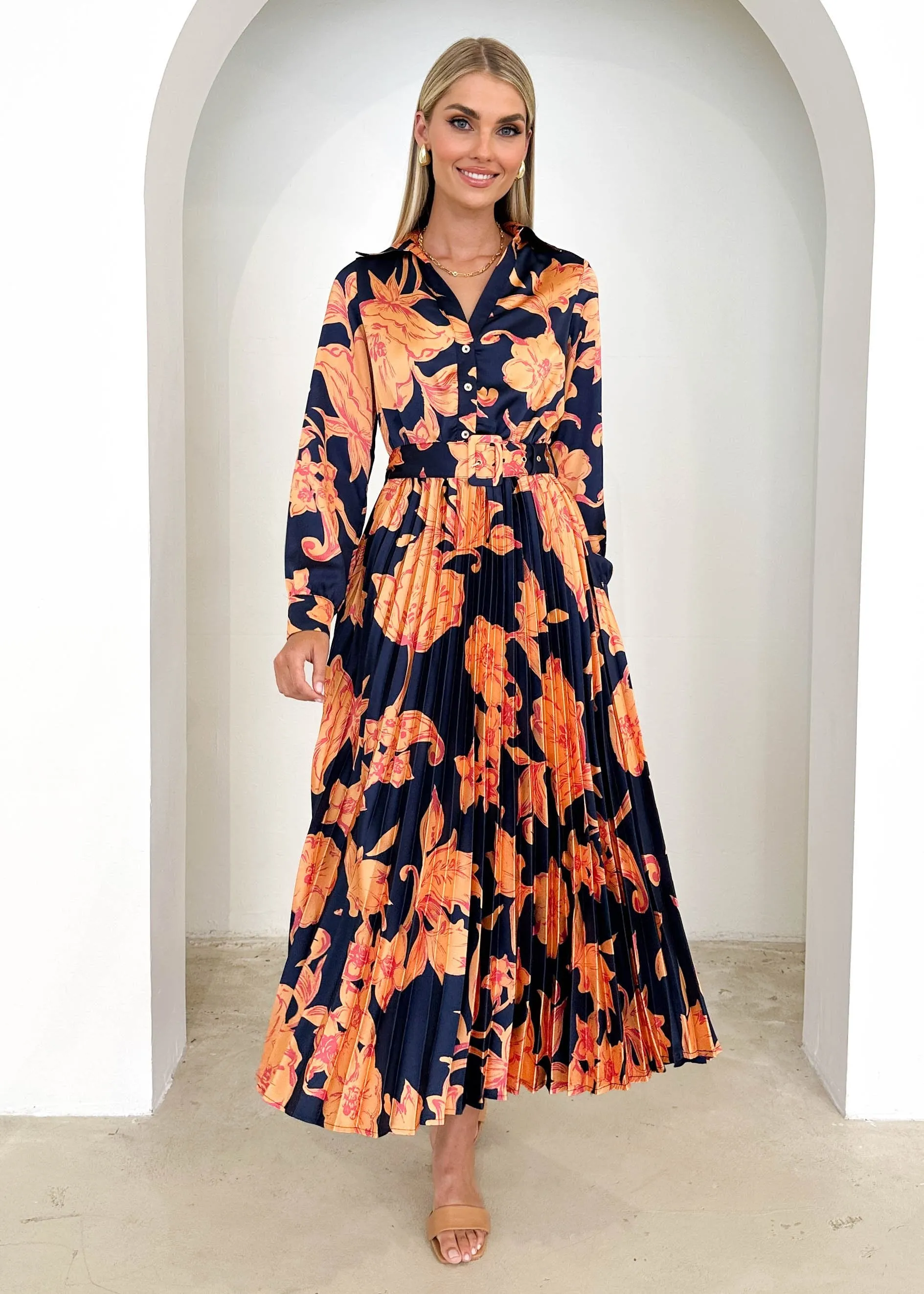 Cardra Midi Dress - Midnight Amber sold by Gingham & Heels product image thumbnail 3