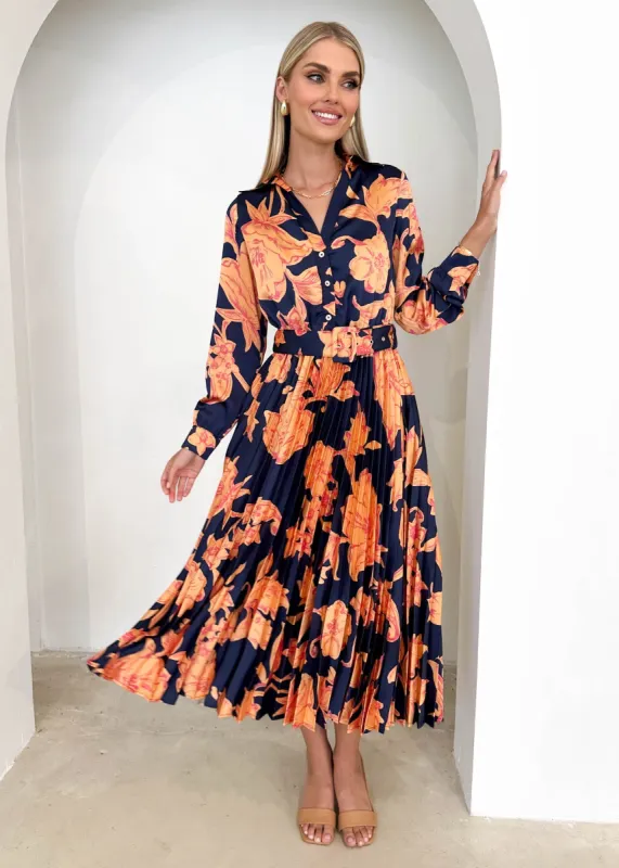 Cardra Midi Dress - Midnight Amber sold by Gingham & Heels