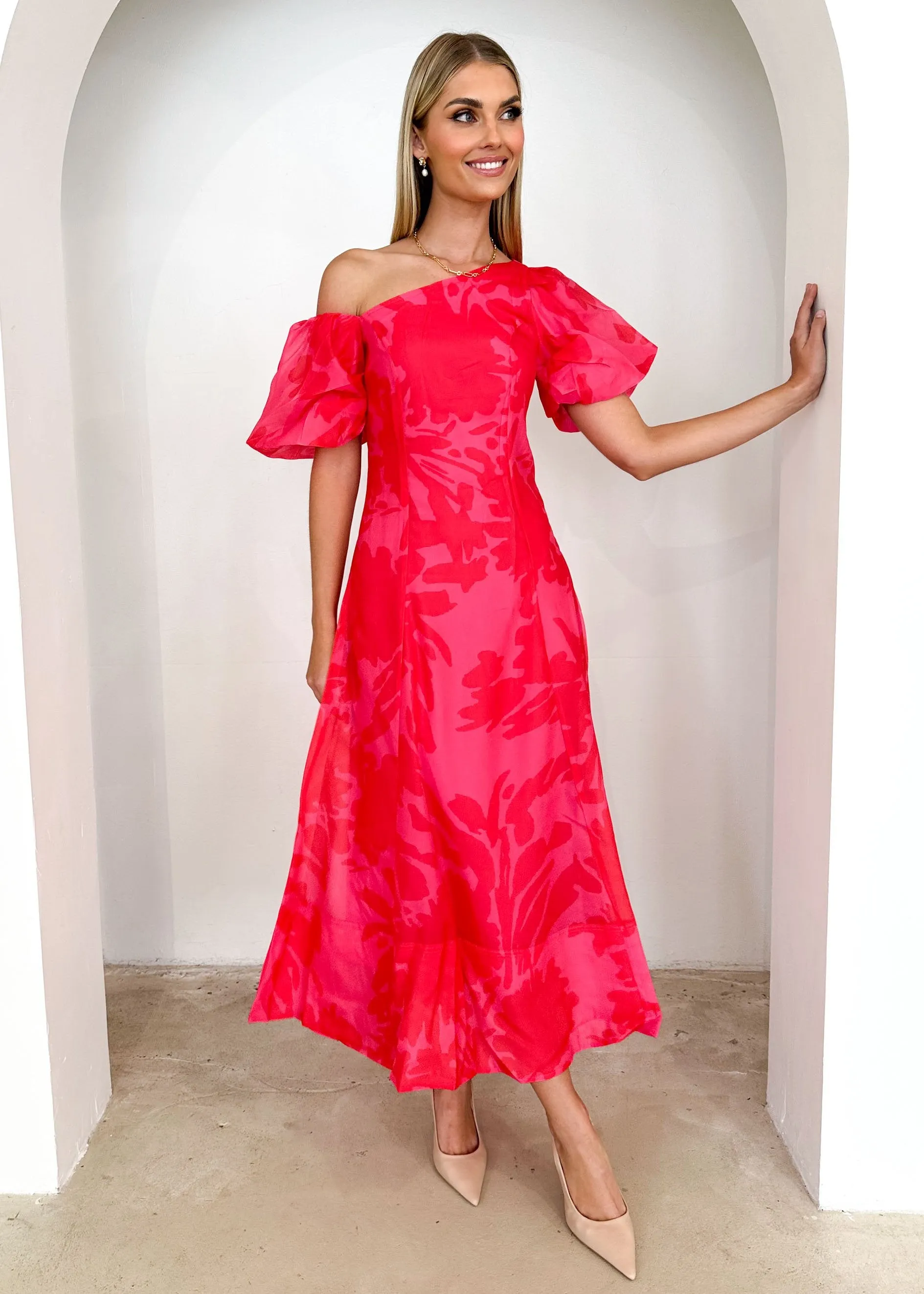 Delandra Maxi Dress - Fuchsia sold by Gingham & Heels product image thumbnail 4