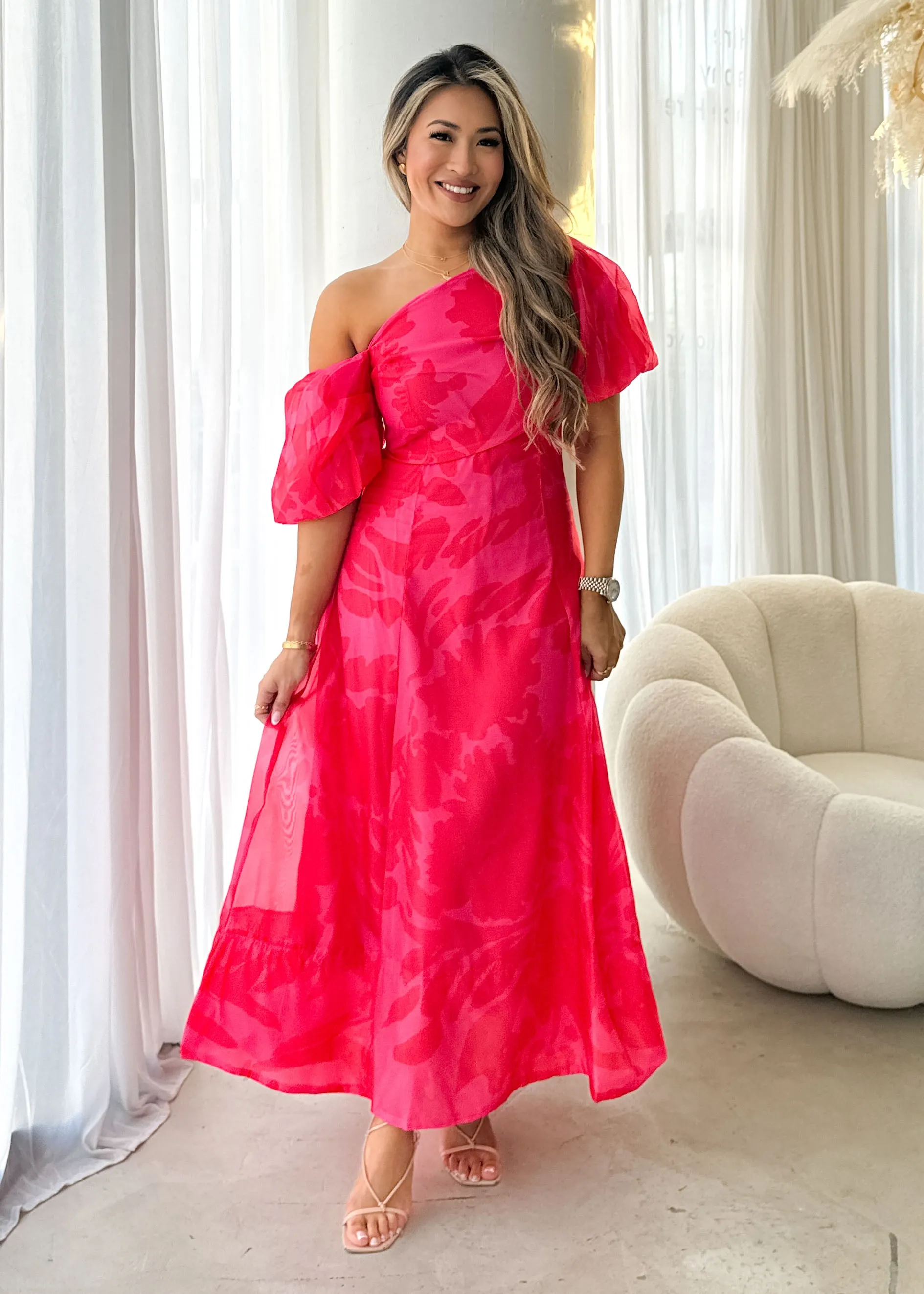 Delandra Maxi Dress - Fuchsia sold by Gingham & Heels