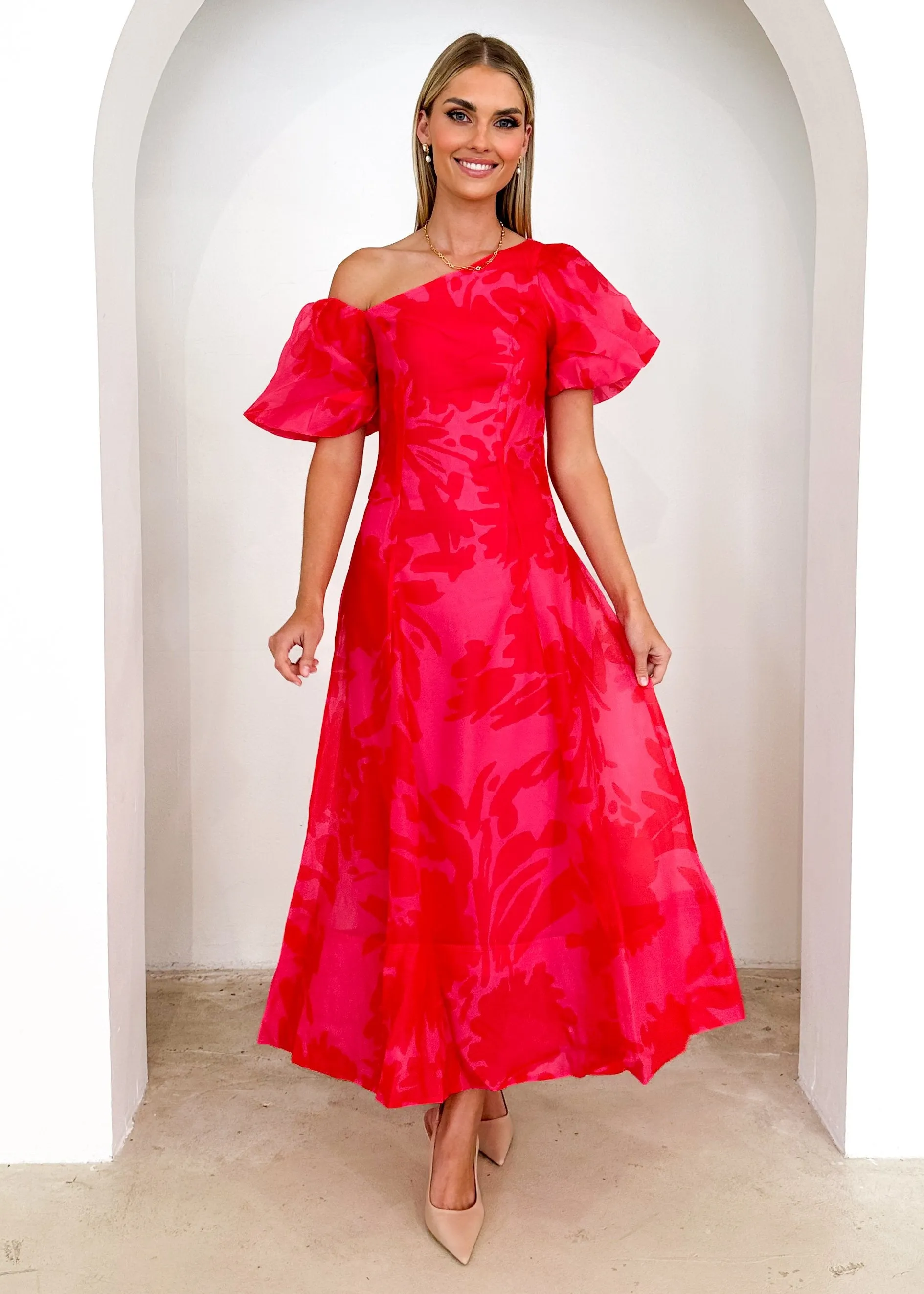 Delandra Maxi Dress - Fuchsia sold by Gingham & Heels product image thumbnail 5