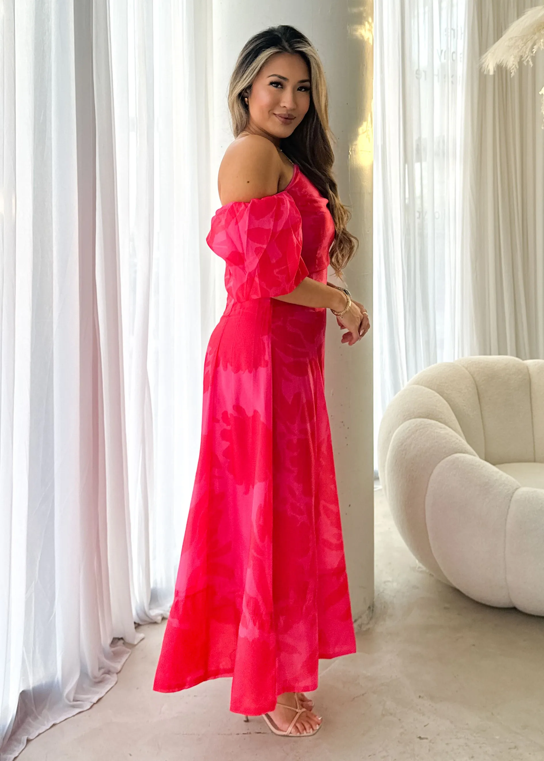 Delandra Maxi Dress - Fuchsia sold by Gingham & Heels product image thumbnail 3