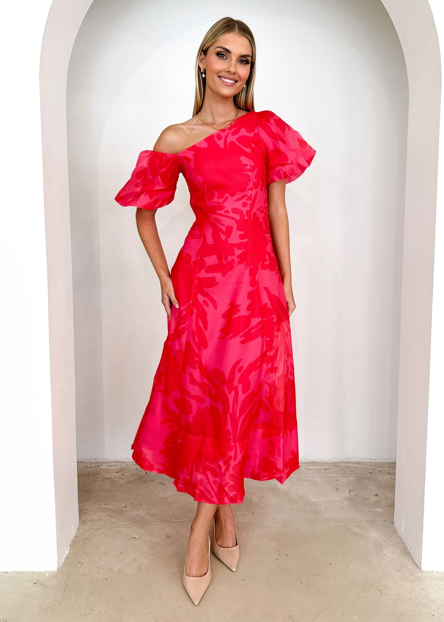 Delandra Maxi Dress - Fuchsia sold by Gingham & Heels product image thumbnail 2