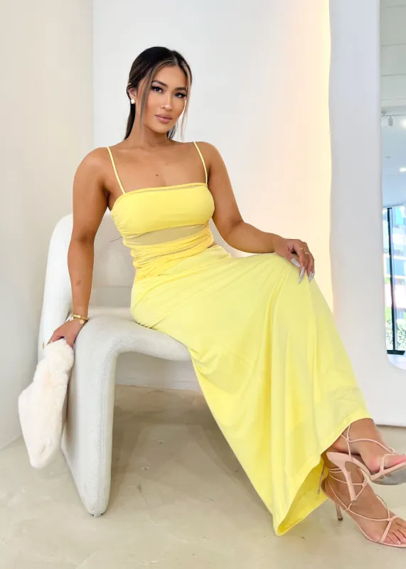 Pipa Maxi Dress - Lemon sold by Gingham & Heels