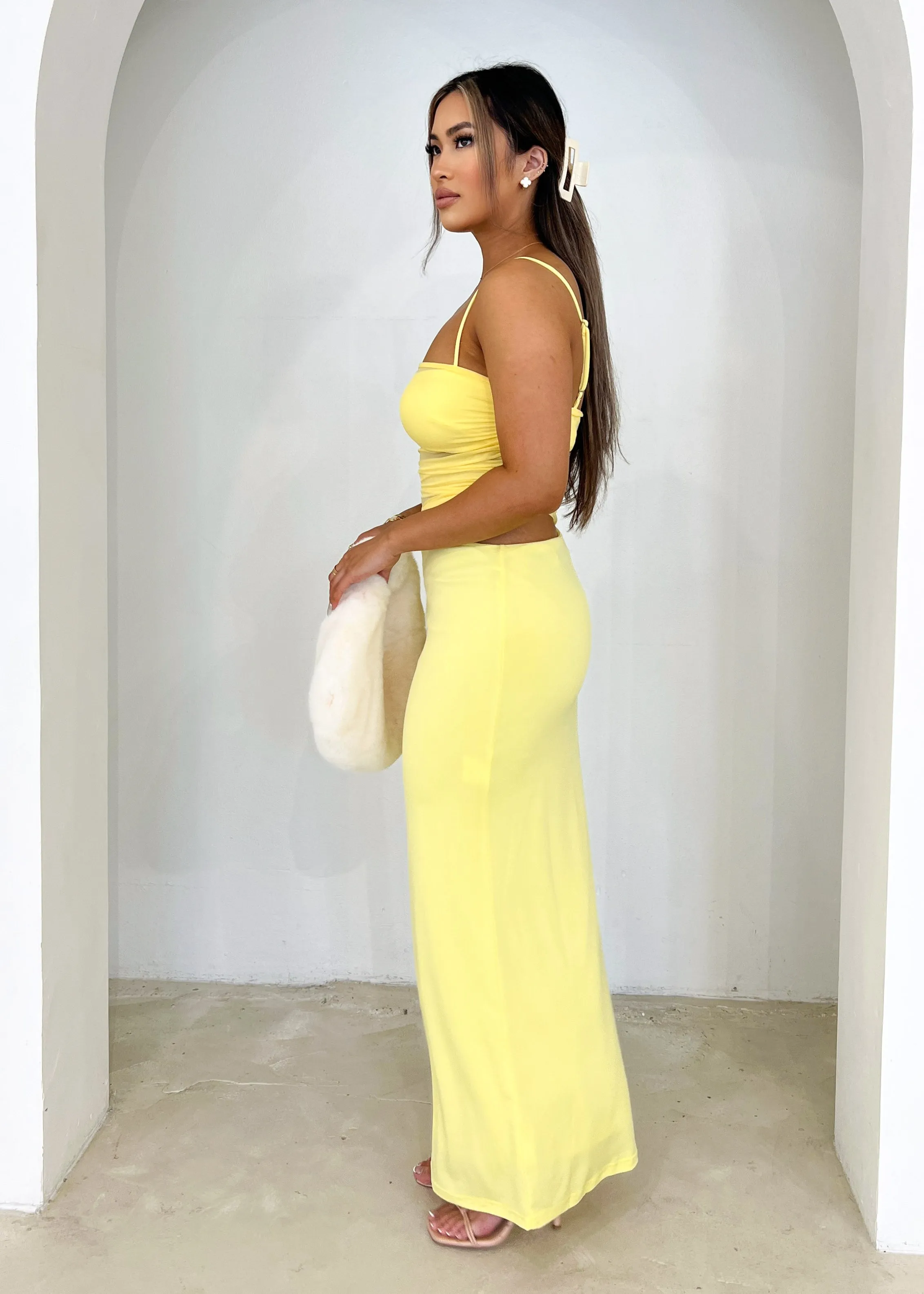 Pipa Maxi Dress - Lemon sold by Gingham & Heels product image thumbnail 4