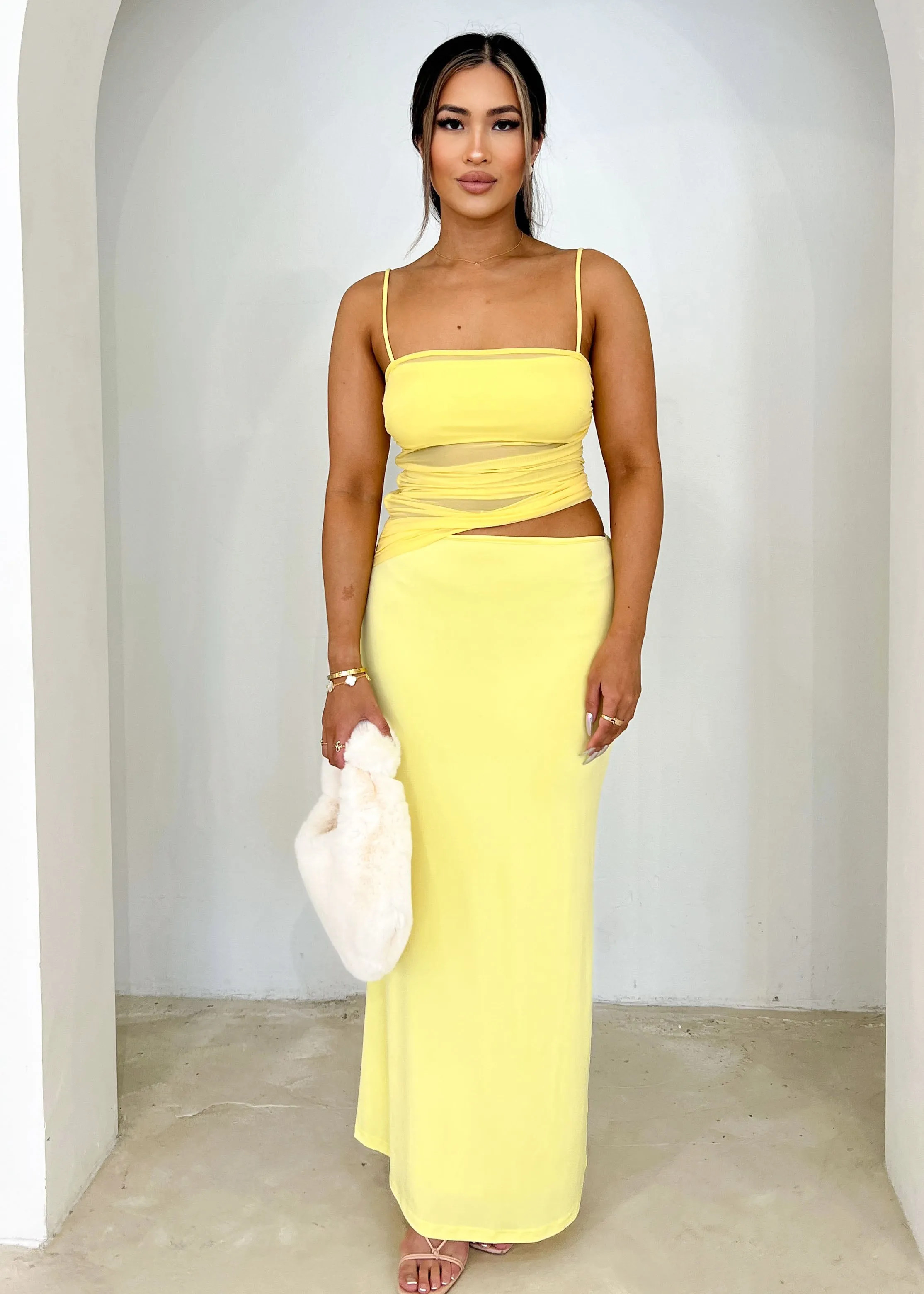 Pipa Maxi Dress - Lemon sold by Gingham & Heels product image thumbnail 2