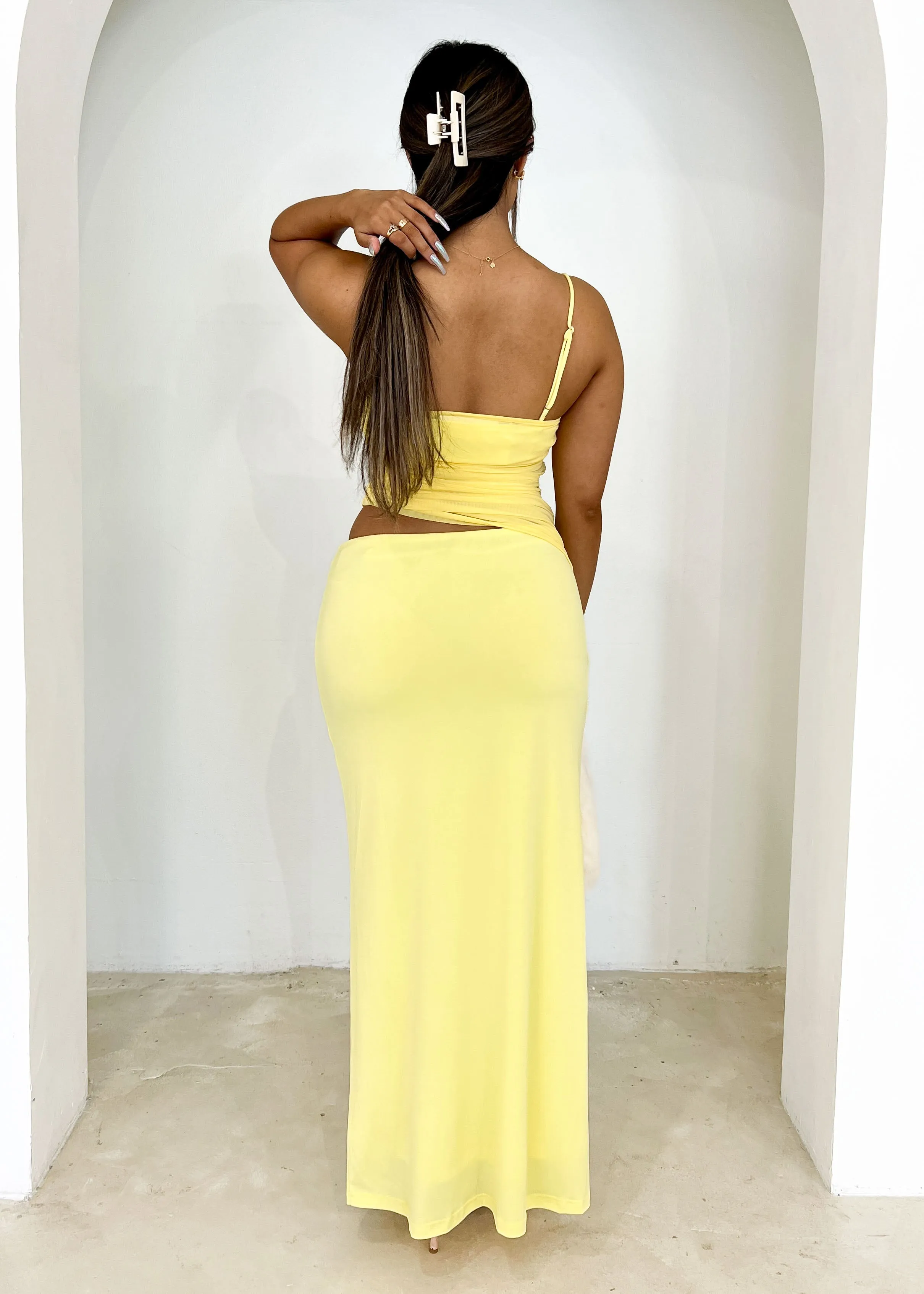 Pipa Maxi Dress - Lemon sold by Gingham & Heels product image thumbnail 5