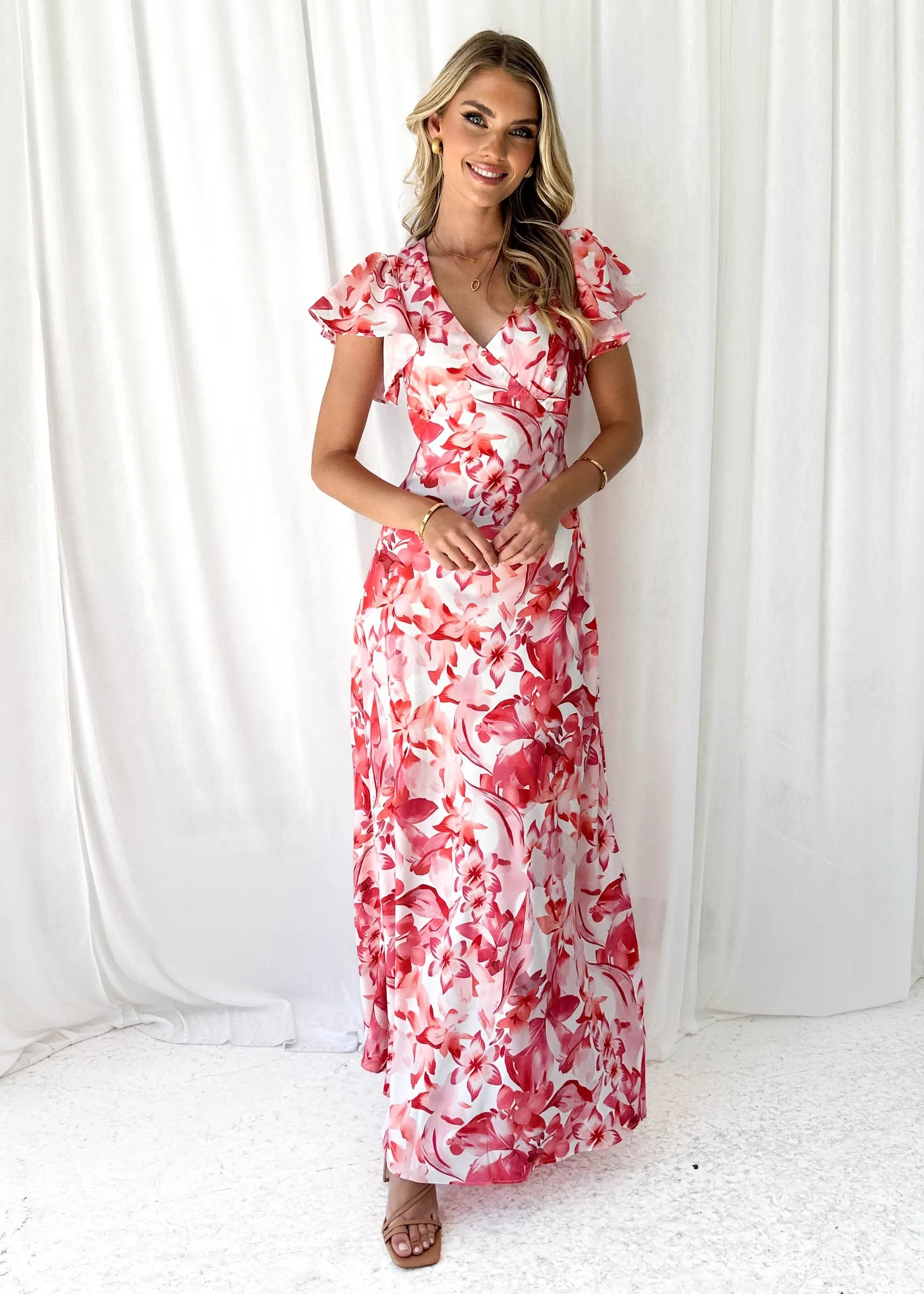 Chopra Maxi Dress - Pink Floral sold by Gingham & Heels product image thumbnail 4
