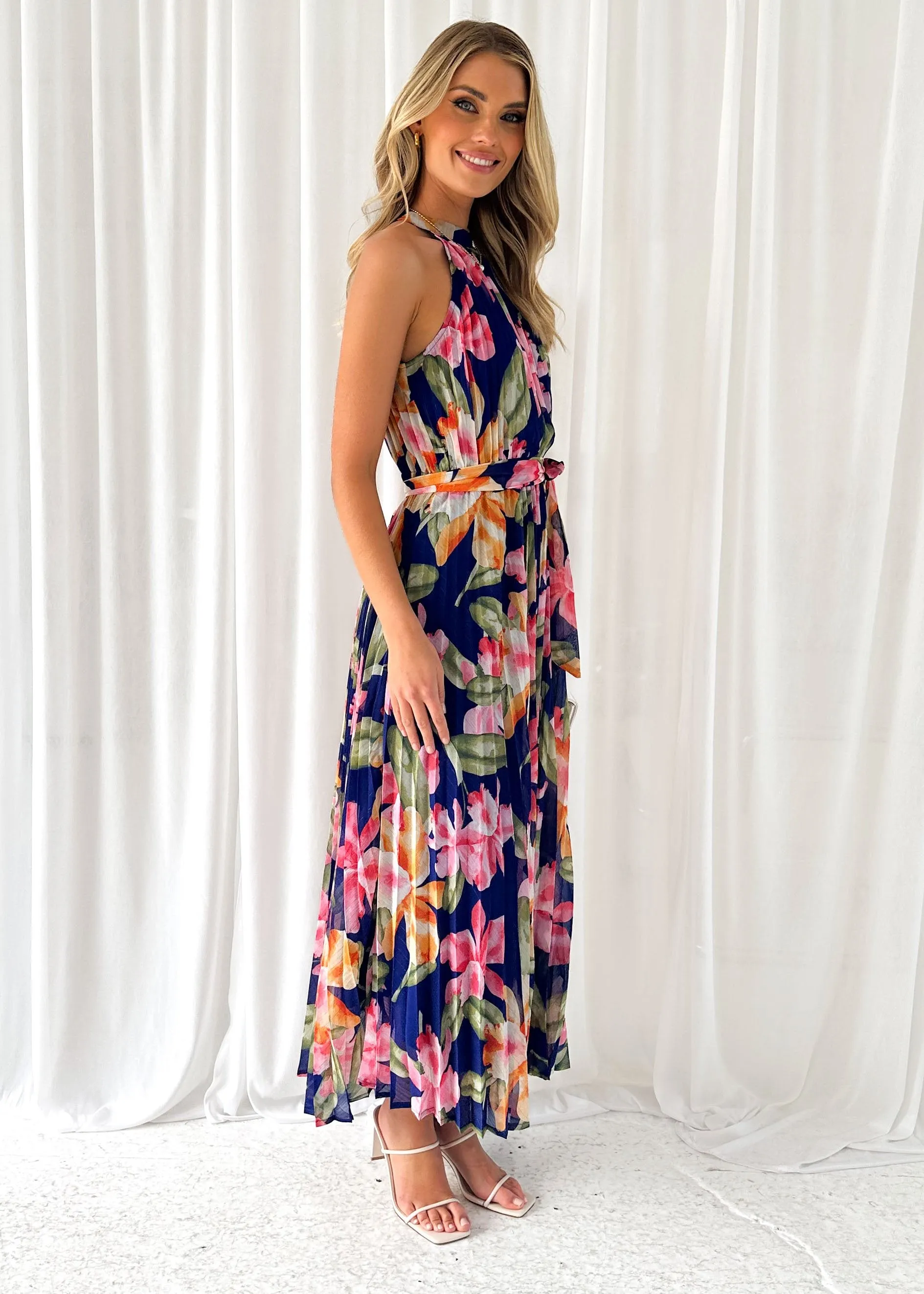 Sarra Midi Dress - Navy Floral sold by Gingham & Heels product image thumbnail 5