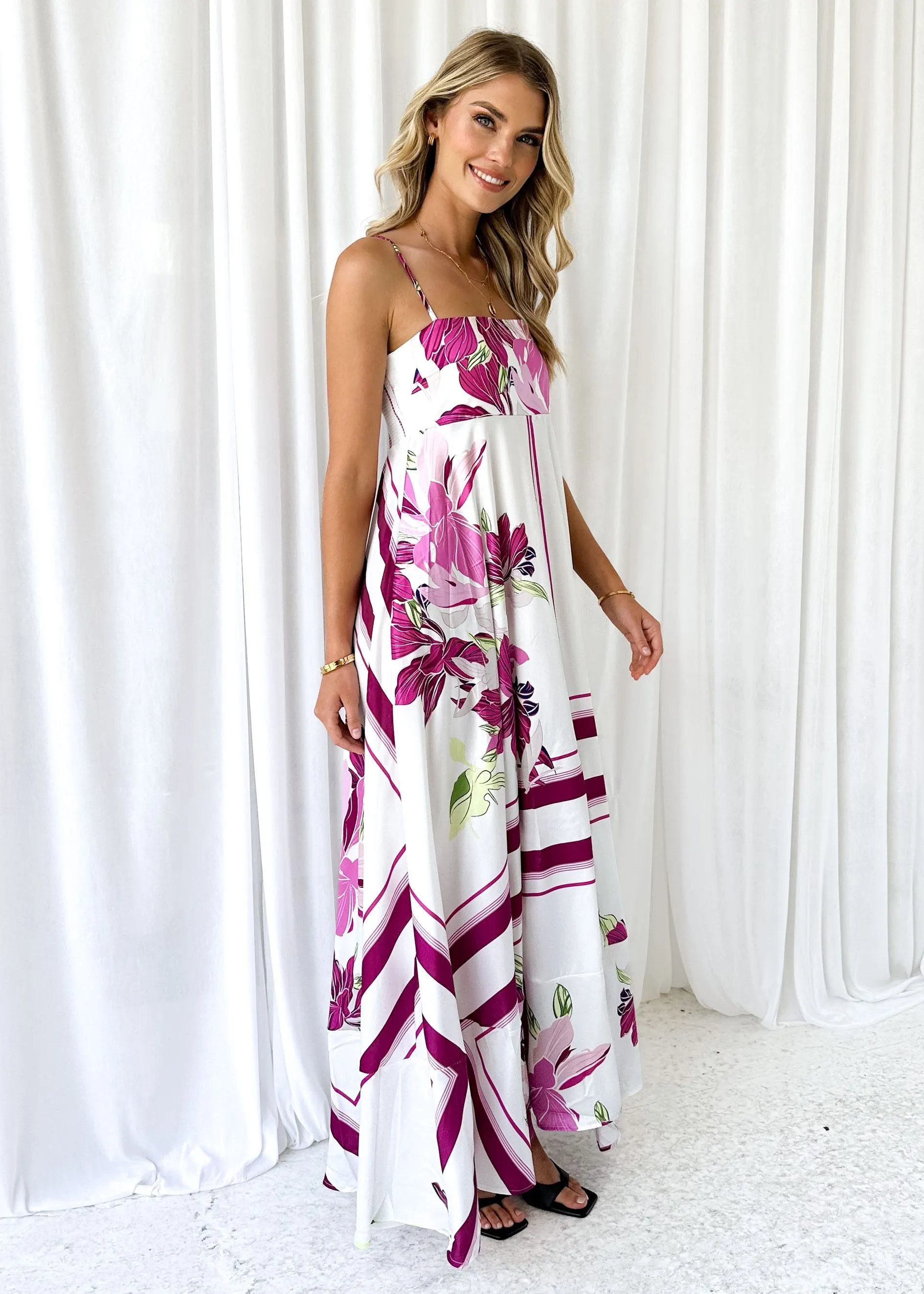 Elide Maxi Dress - Pink Floral sold by Gingham & Heels product image thumbnail 4