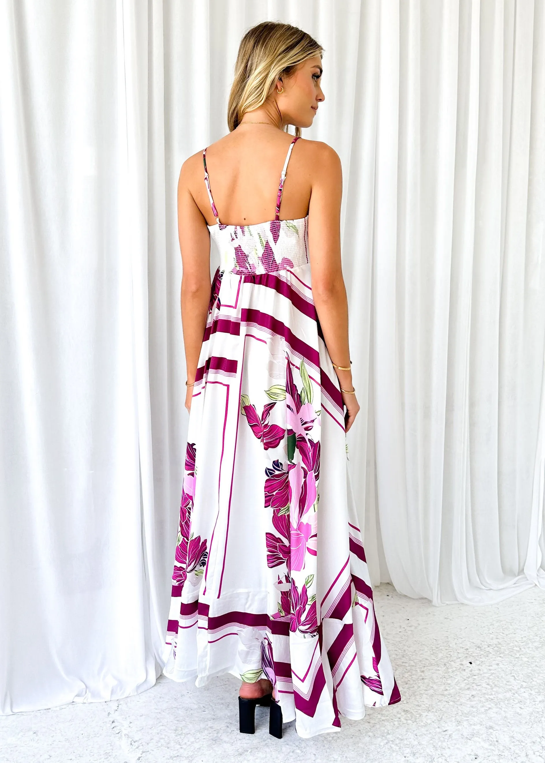 Elide Maxi Dress - Pink Floral sold by Gingham & Heels product image thumbnail 5