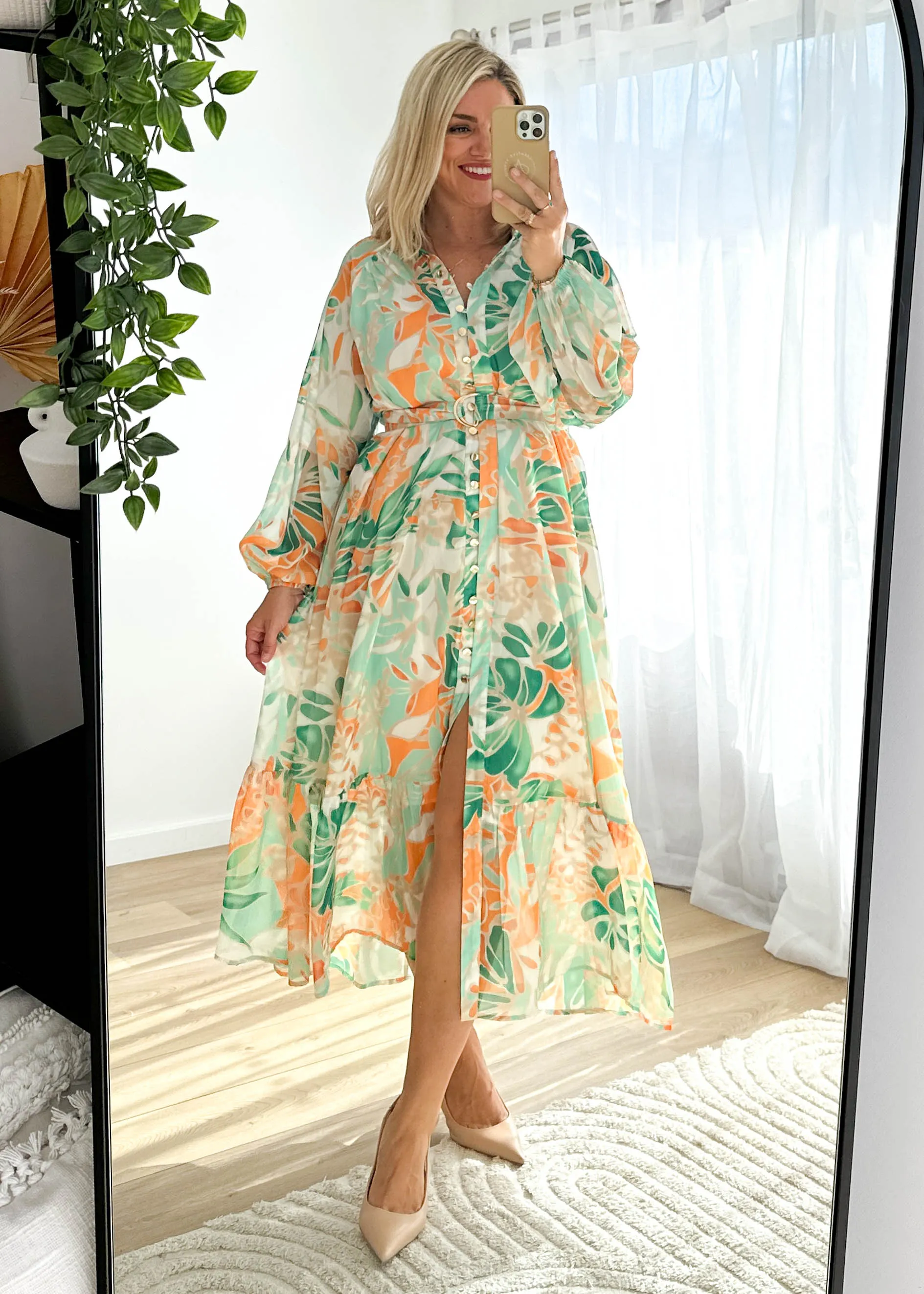 Anaisha Maxi Dress - Mint Palm sold by Gingham & Heels product image thumbnail 3