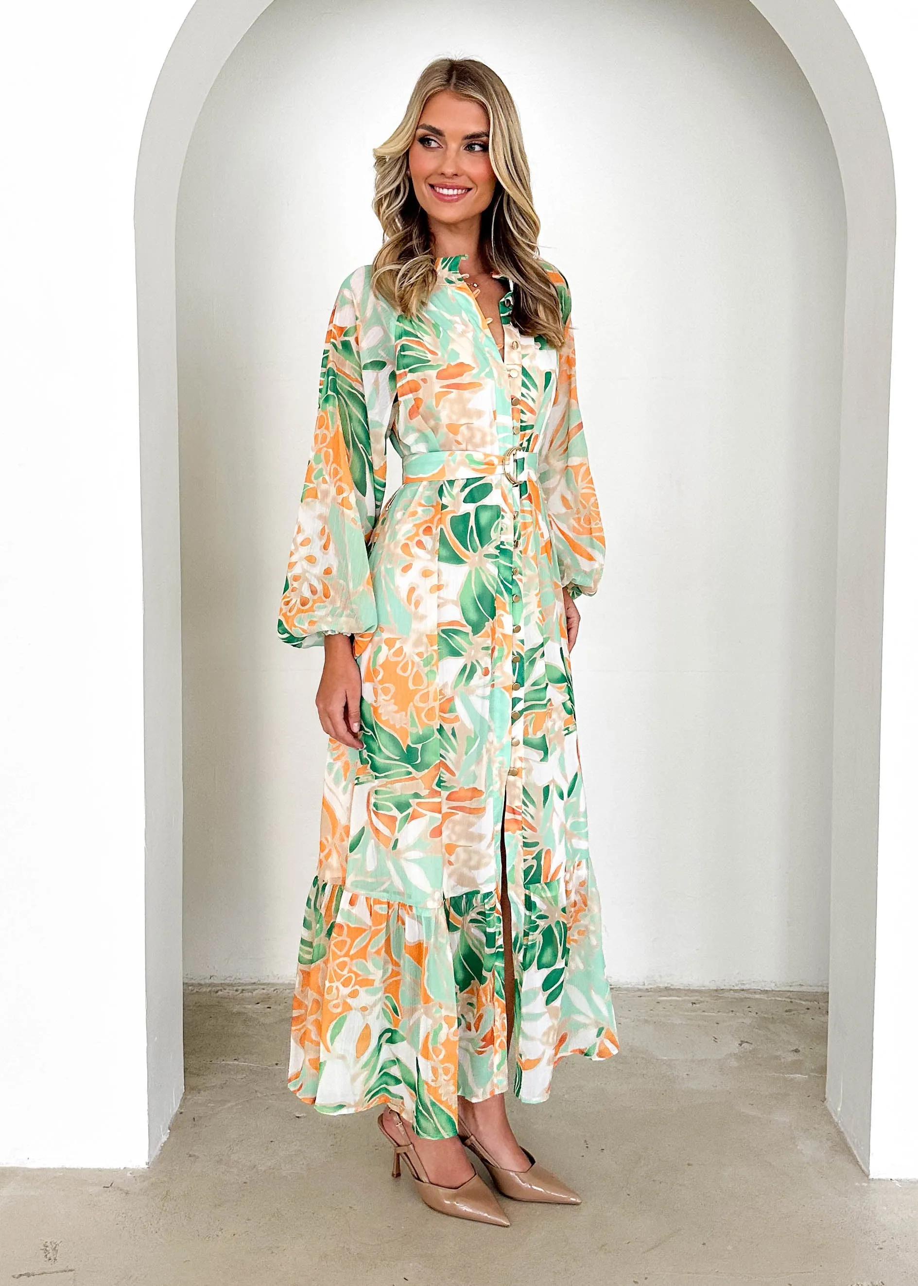 Anaisha Maxi Dress - Mint Palm sold by Gingham & Heels product image thumbnail 5