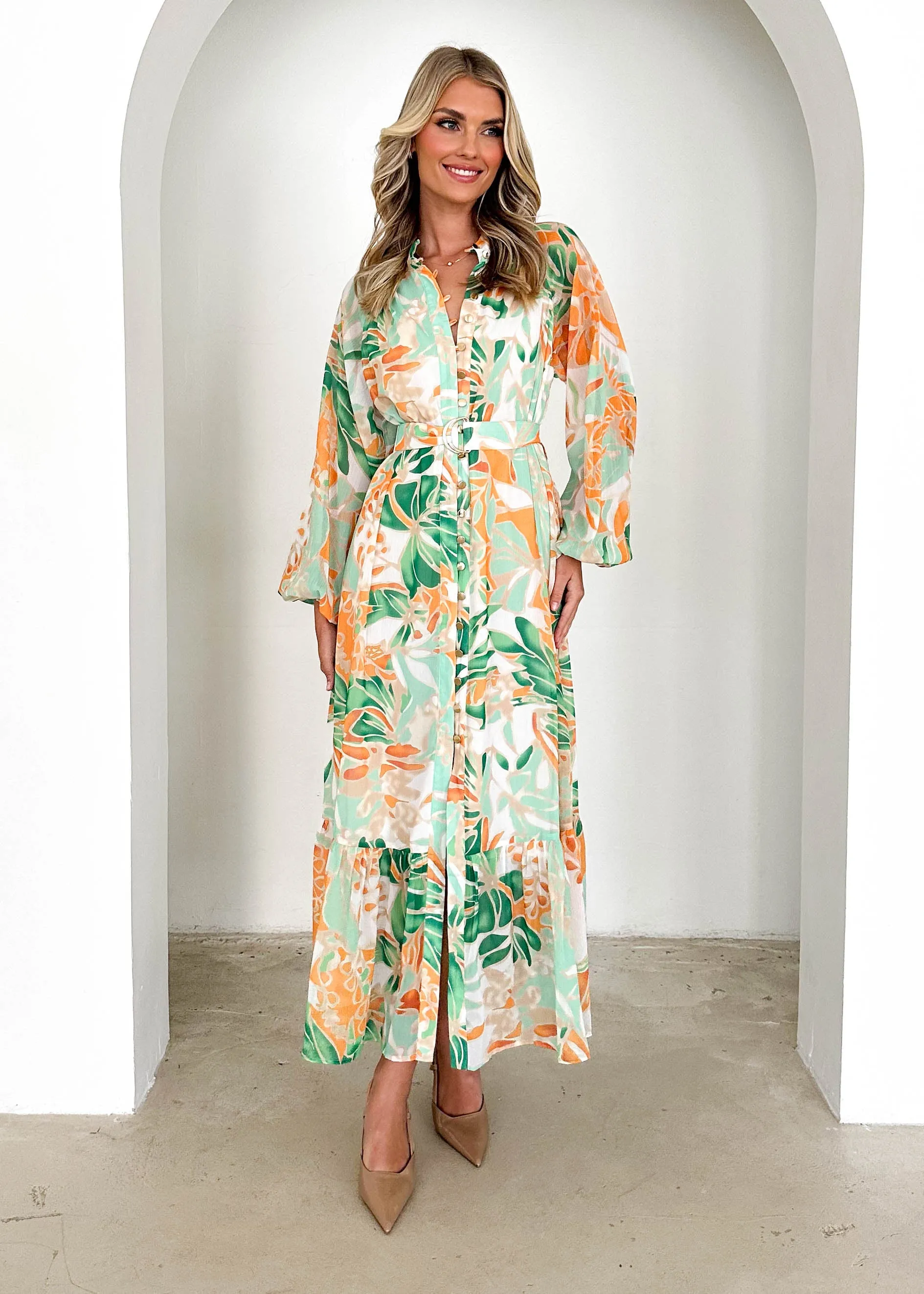 Anaisha Maxi Dress - Mint Palm sold by Gingham & Heels product image thumbnail 4