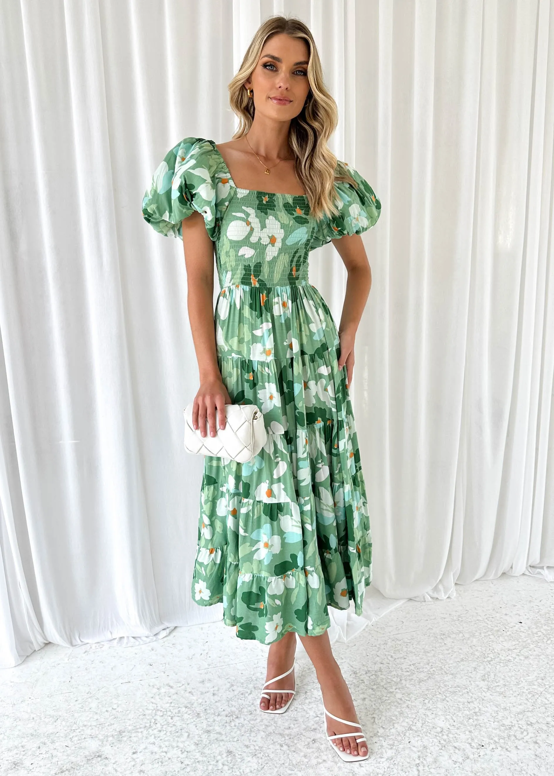 Yariska Midi Dress - Green sold by Gingham & Heels product image thumbnail 3