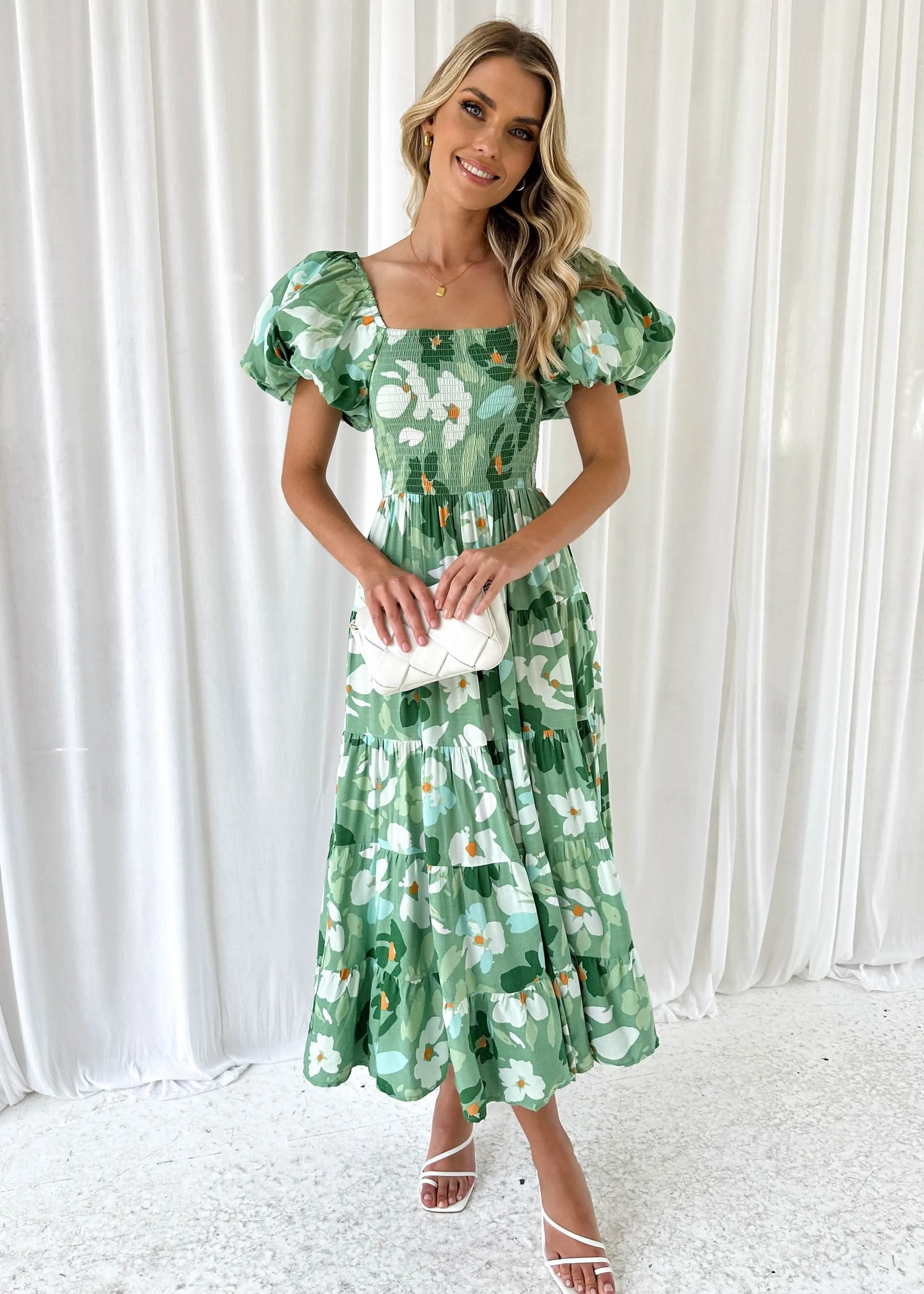 Yariska Midi Dress - Green sold by Gingham & Heels product image thumbnail 2