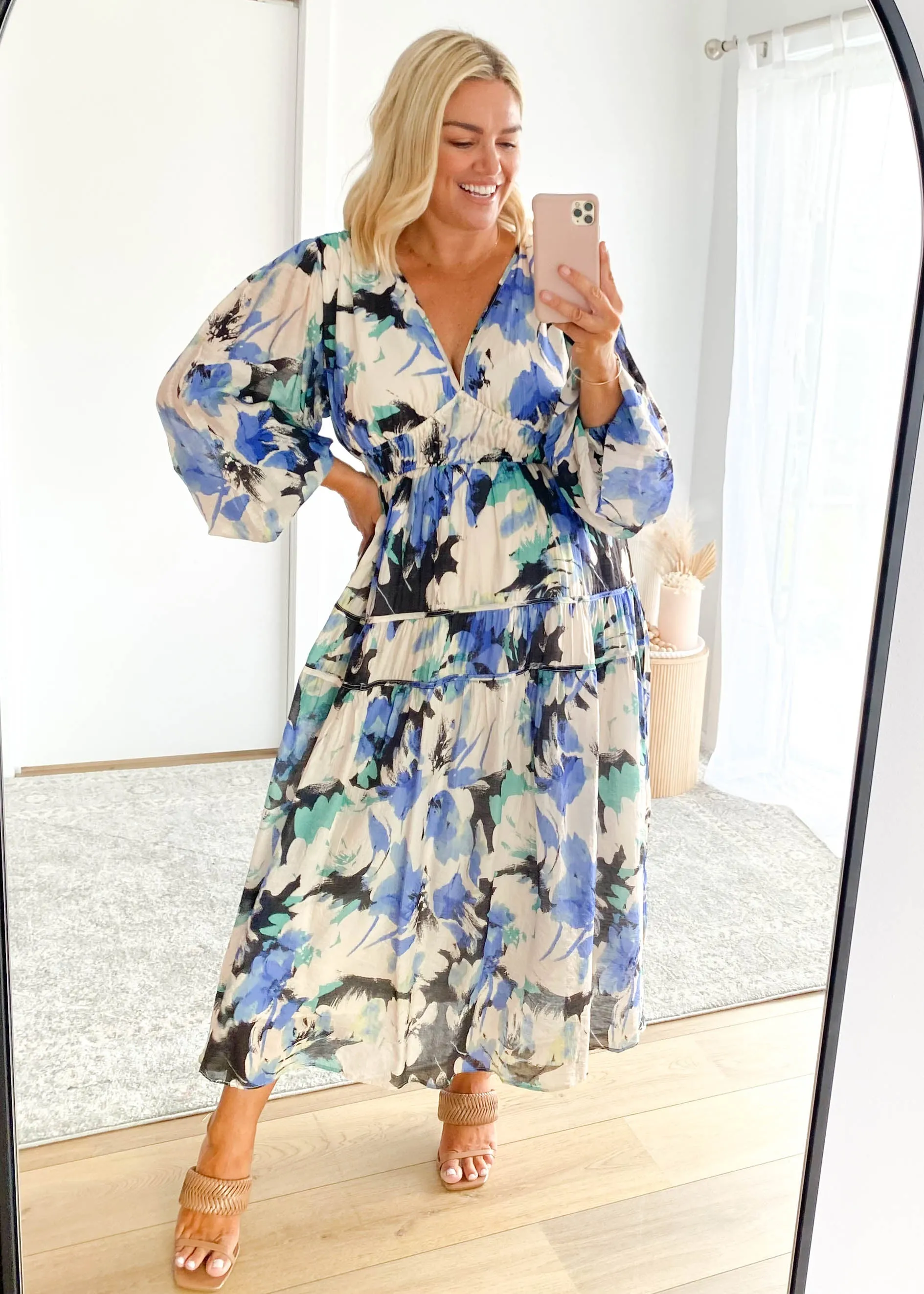 Alissah Midi Dress - Blue Splash sold by Gingham & Heels product image thumbnail 4