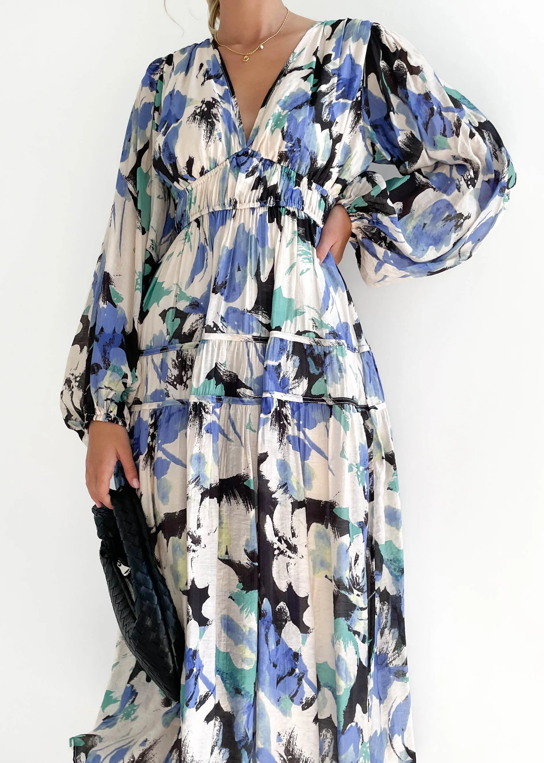 Alissah Midi Dress - Blue Splash sold by Gingham & Heels product image thumbnail 3