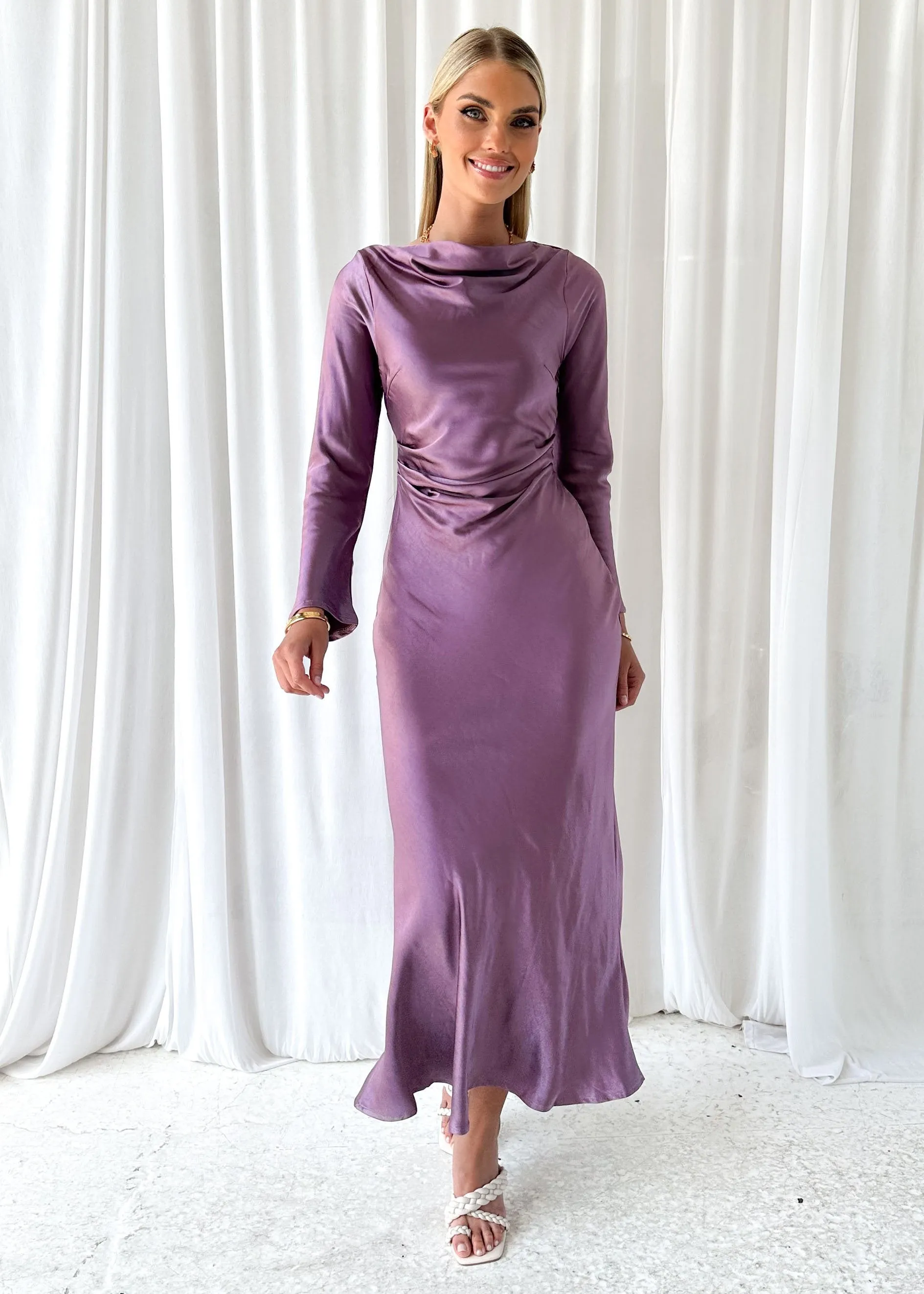 Laxrra Midi Dress - Grape sold by Gingham & Heels product image thumbnail 4