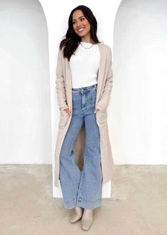 Riahra Cardigan - Beige sold by Gingham & Heels
