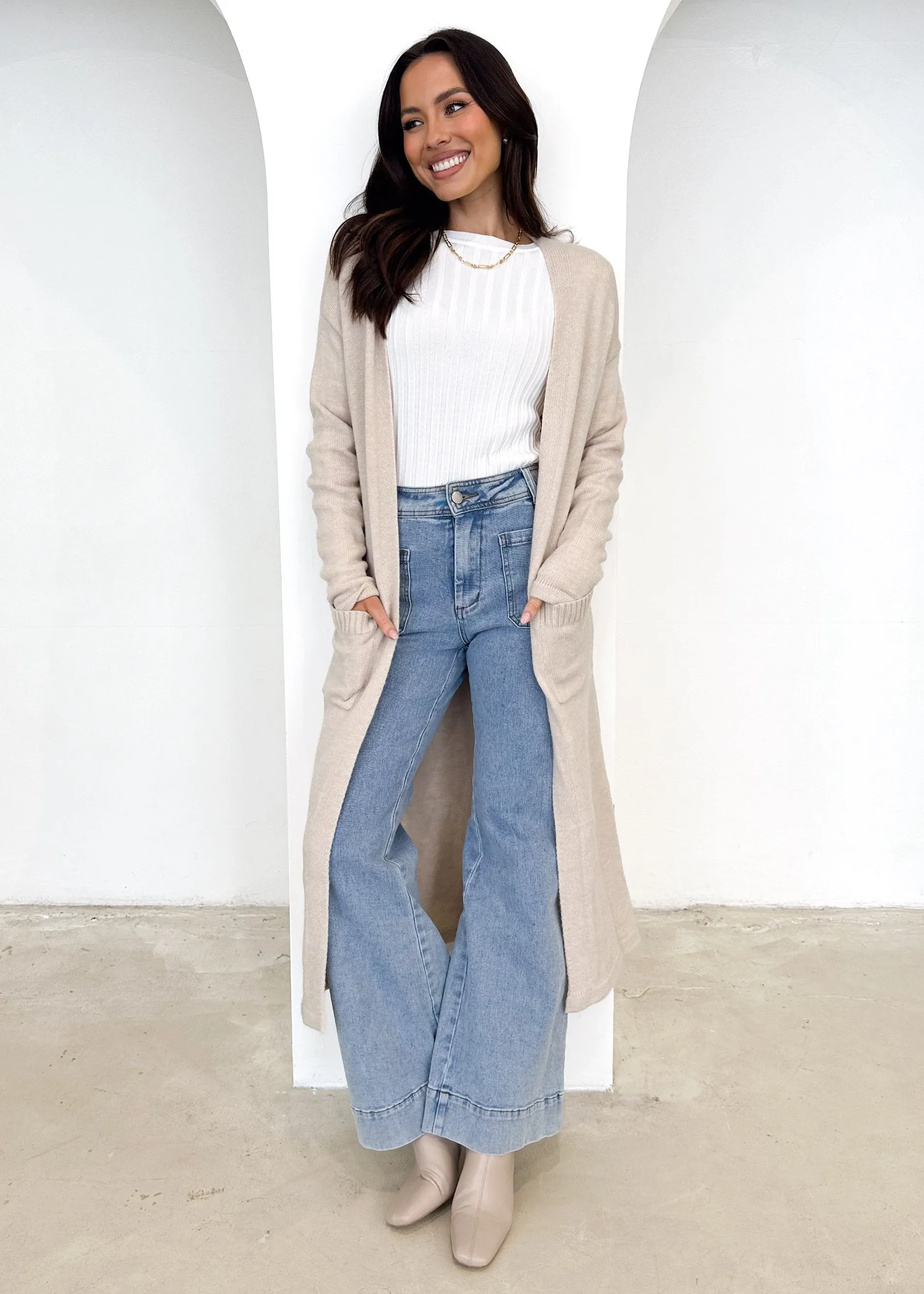 Riahra Cardigan - Beige sold by Gingham & Heels