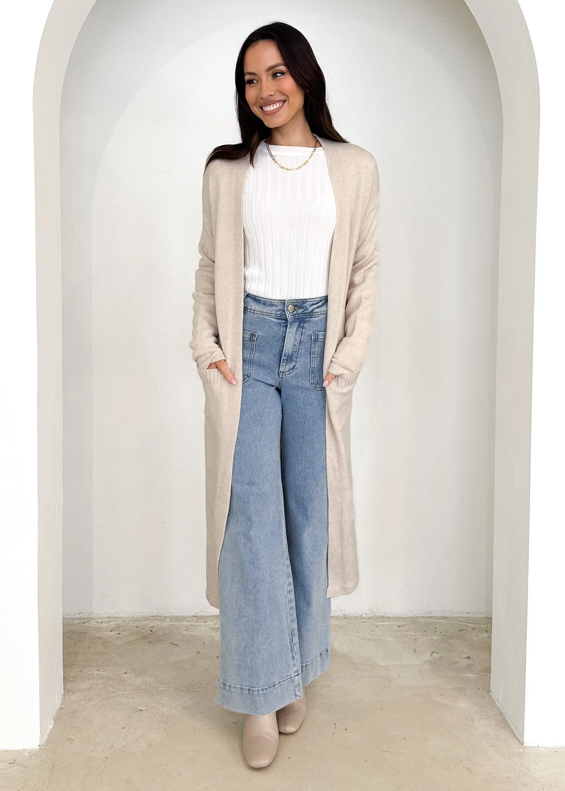 Riahra Cardigan - Beige sold by Gingham & Heels product image thumbnail 2