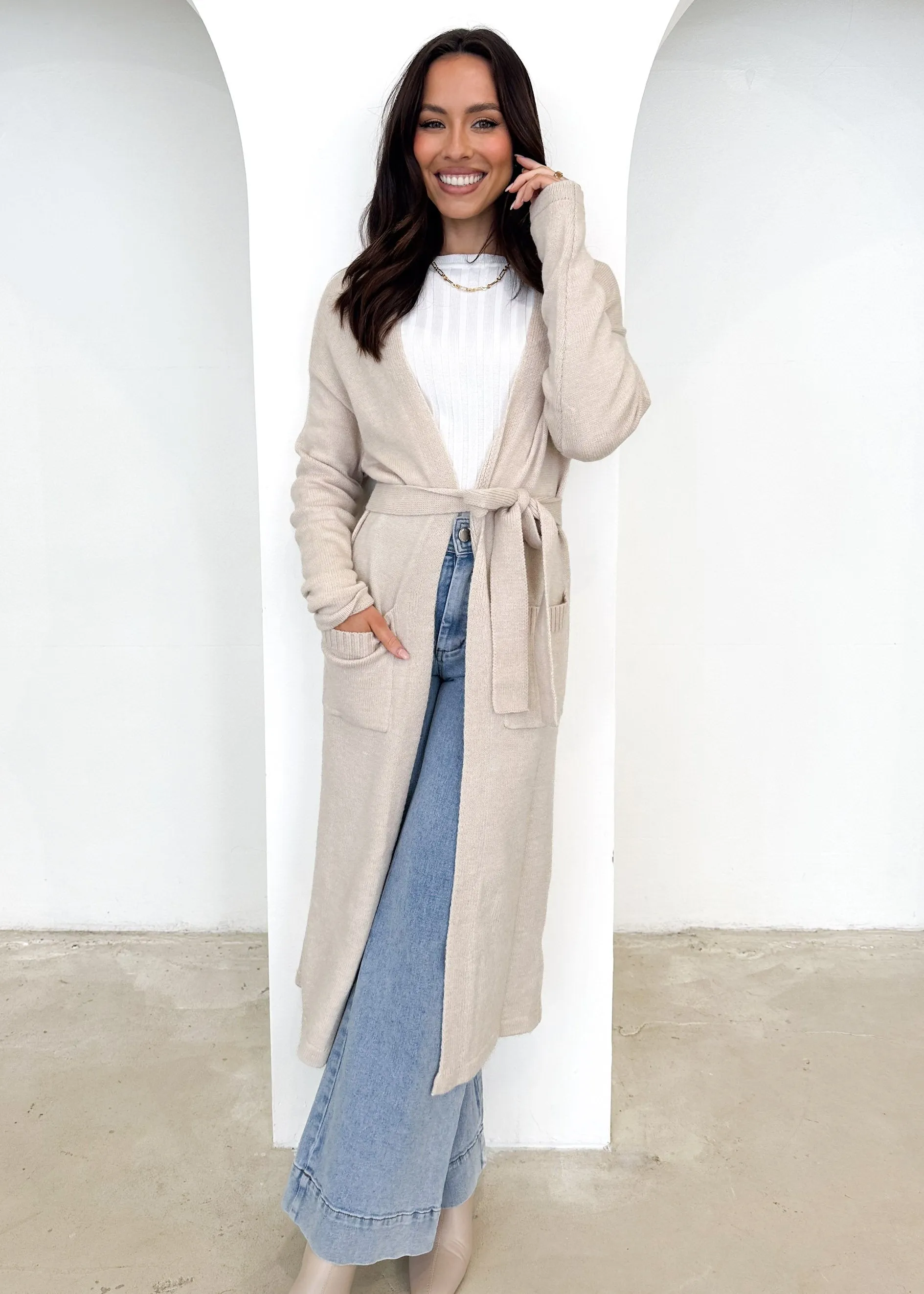 Riahra Cardigan - Beige sold by Gingham & Heels product image thumbnail 3