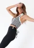 Summer Oceans Knit Crop - Black Check sold by Gingham & Heels