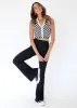 Summer Oceans Knit Crop - Black Check sold by Gingham & Heels