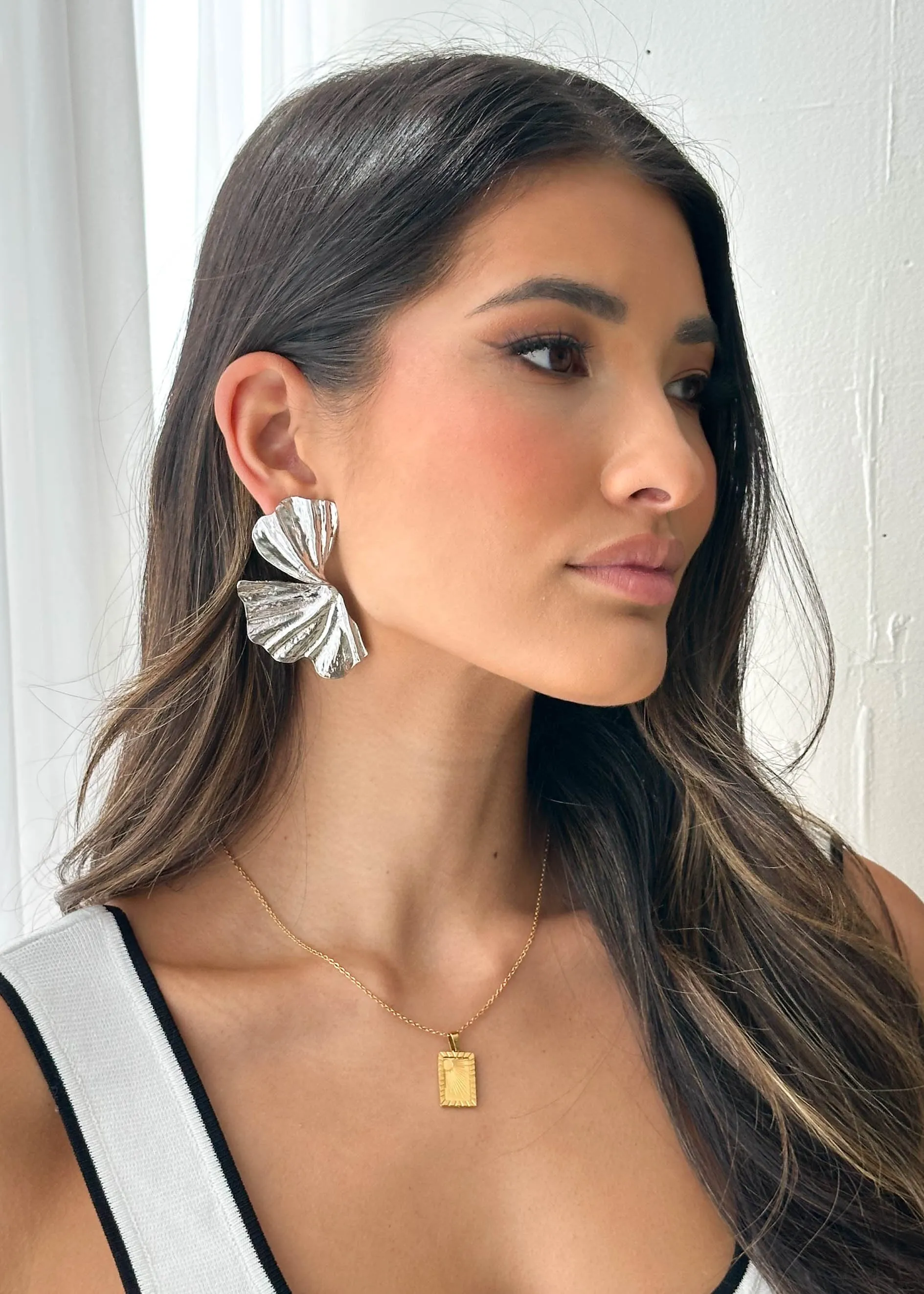 Pelto Earrings - Silver sold by Gingham & Heels product image thumbnail 3