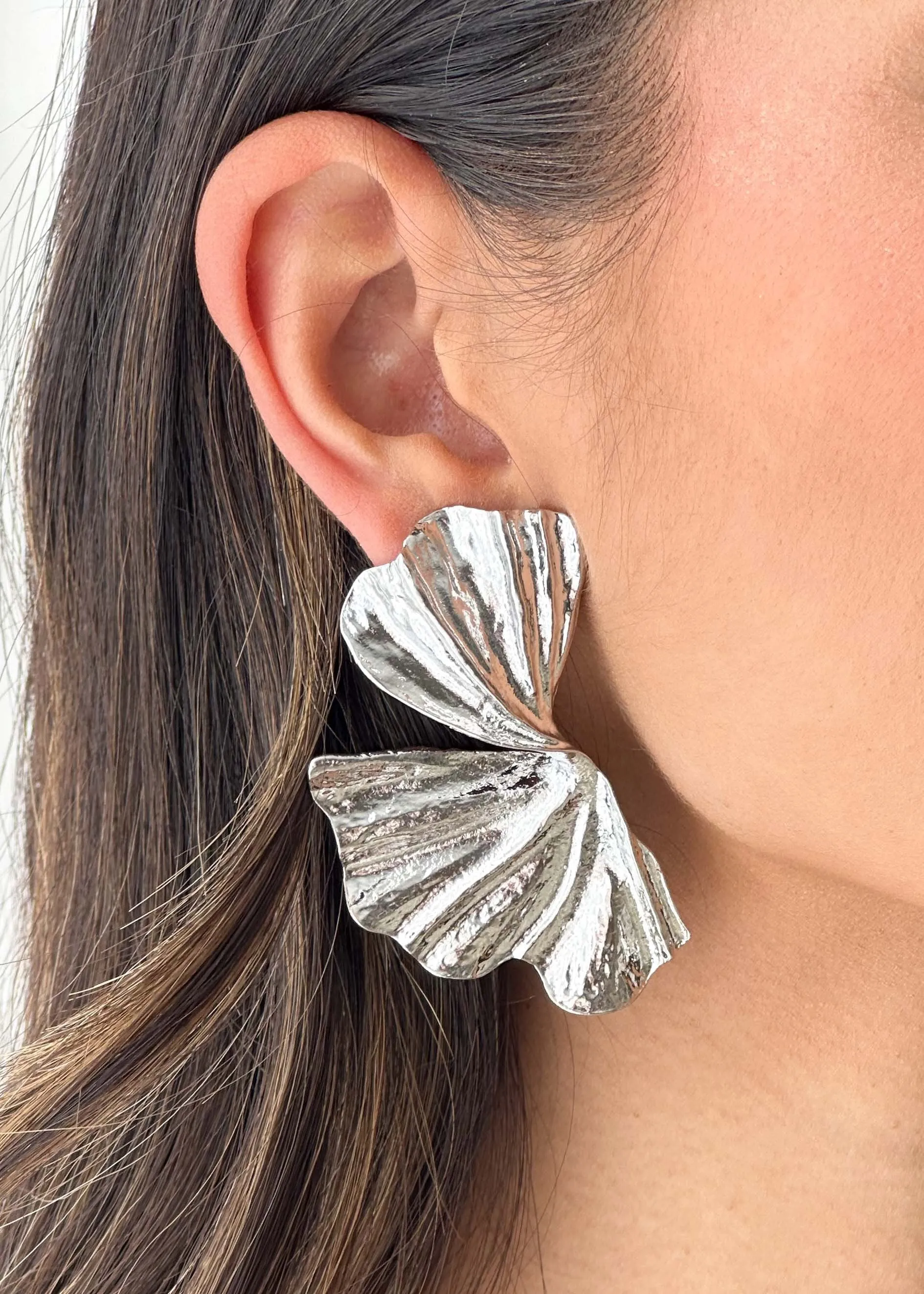 Pelto Earrings - Silver sold by Gingham & Heels product image thumbnail 4